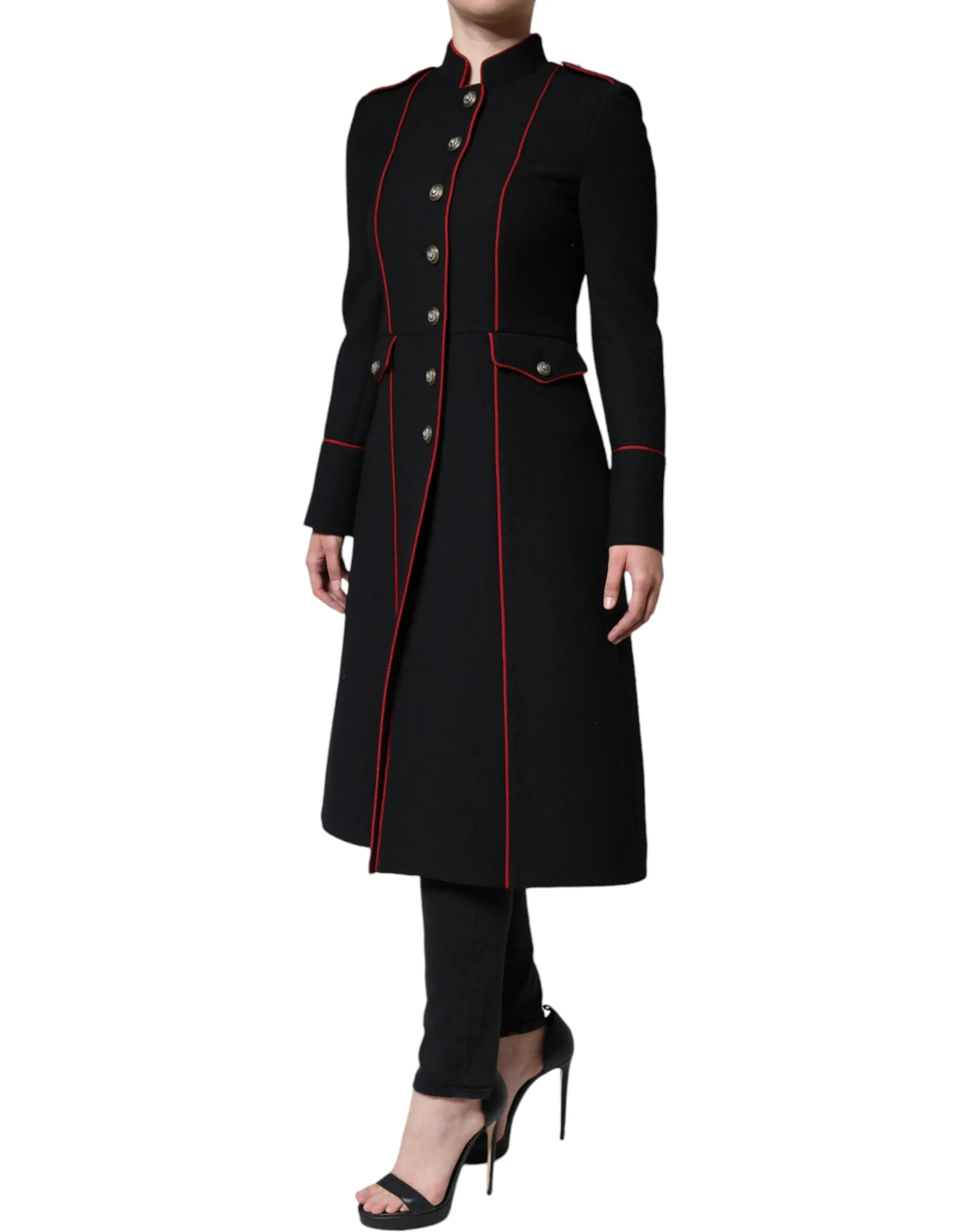 Black Single Breasted Trench Coat Jacket sold by Lord & Taylor product image thumbnail 3