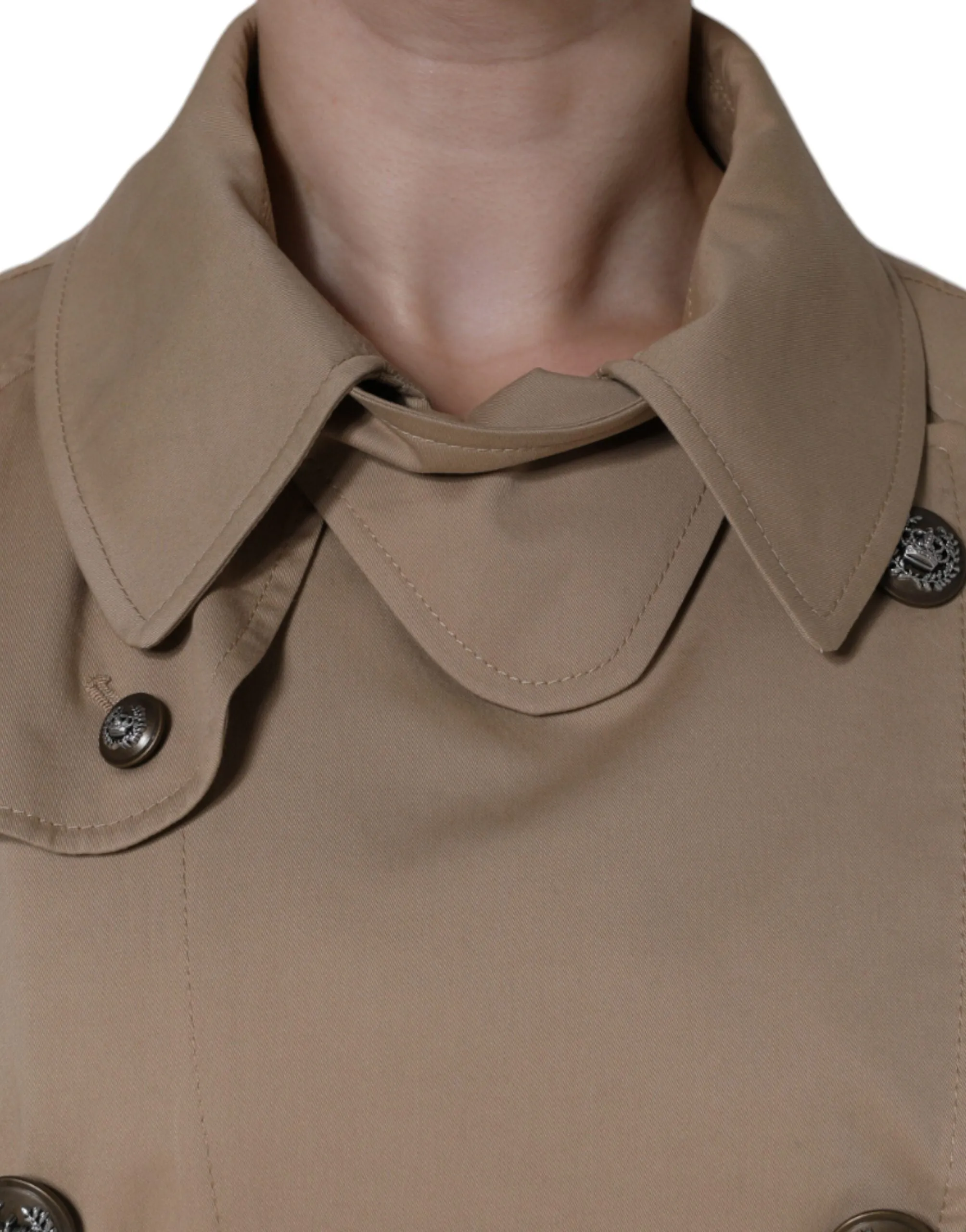Khaki Double Breasted Trench Coat Jacket sold by Lord & Taylor product image thumbnail 5