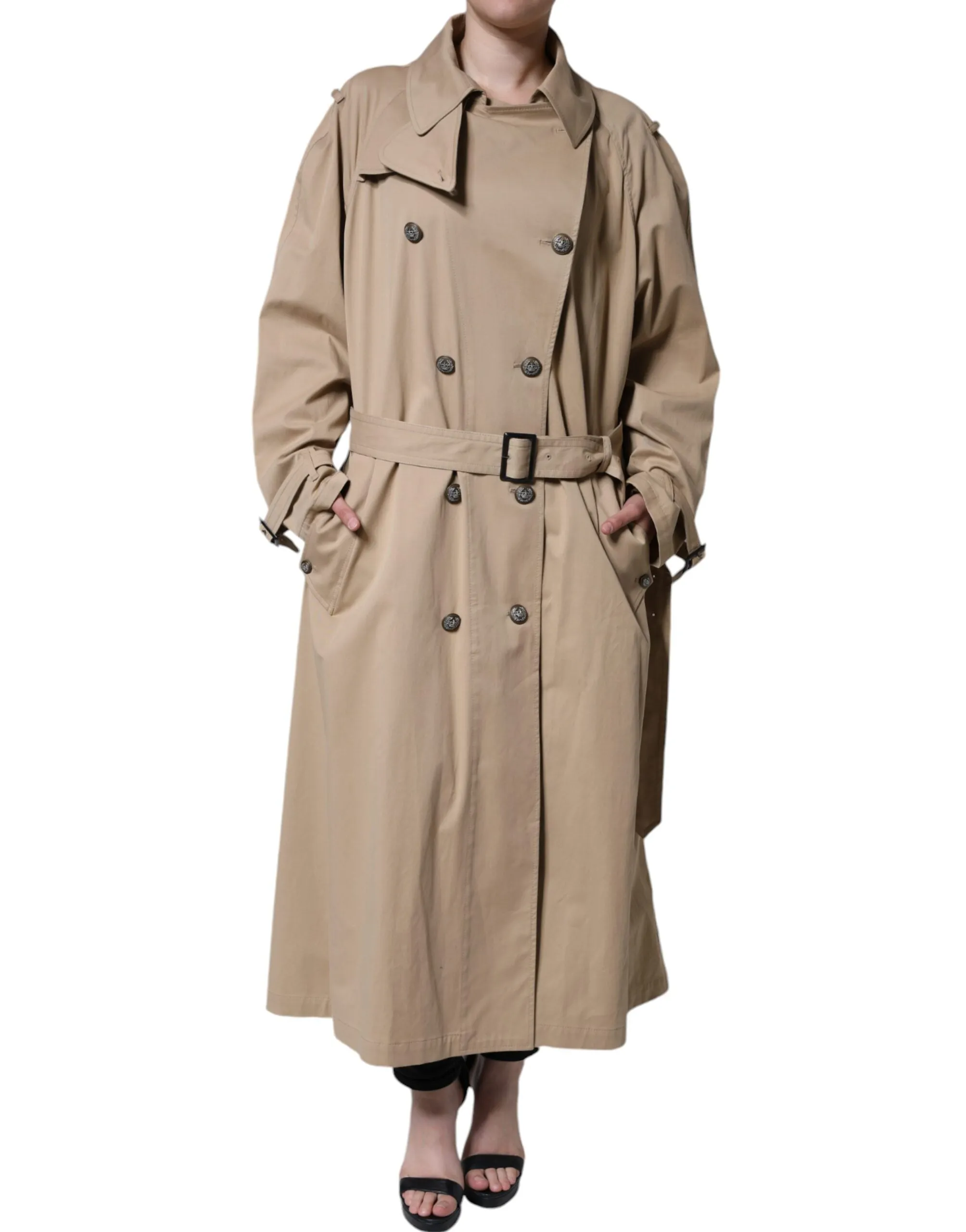 Khaki Double Breasted Trench Coat Jacket sold by Lord & Taylor product image thumbnail 2