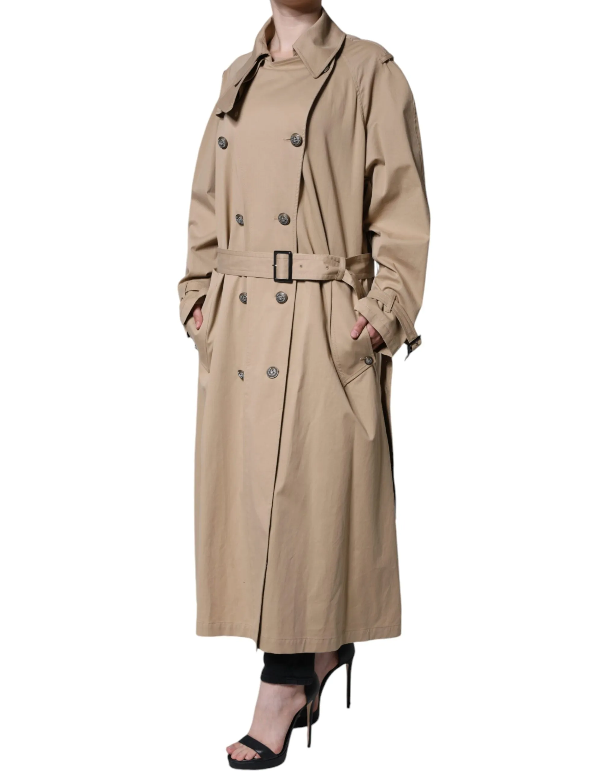 Khaki Double Breasted Trench Coat Jacket sold by Lord & Taylor product image thumbnail 3