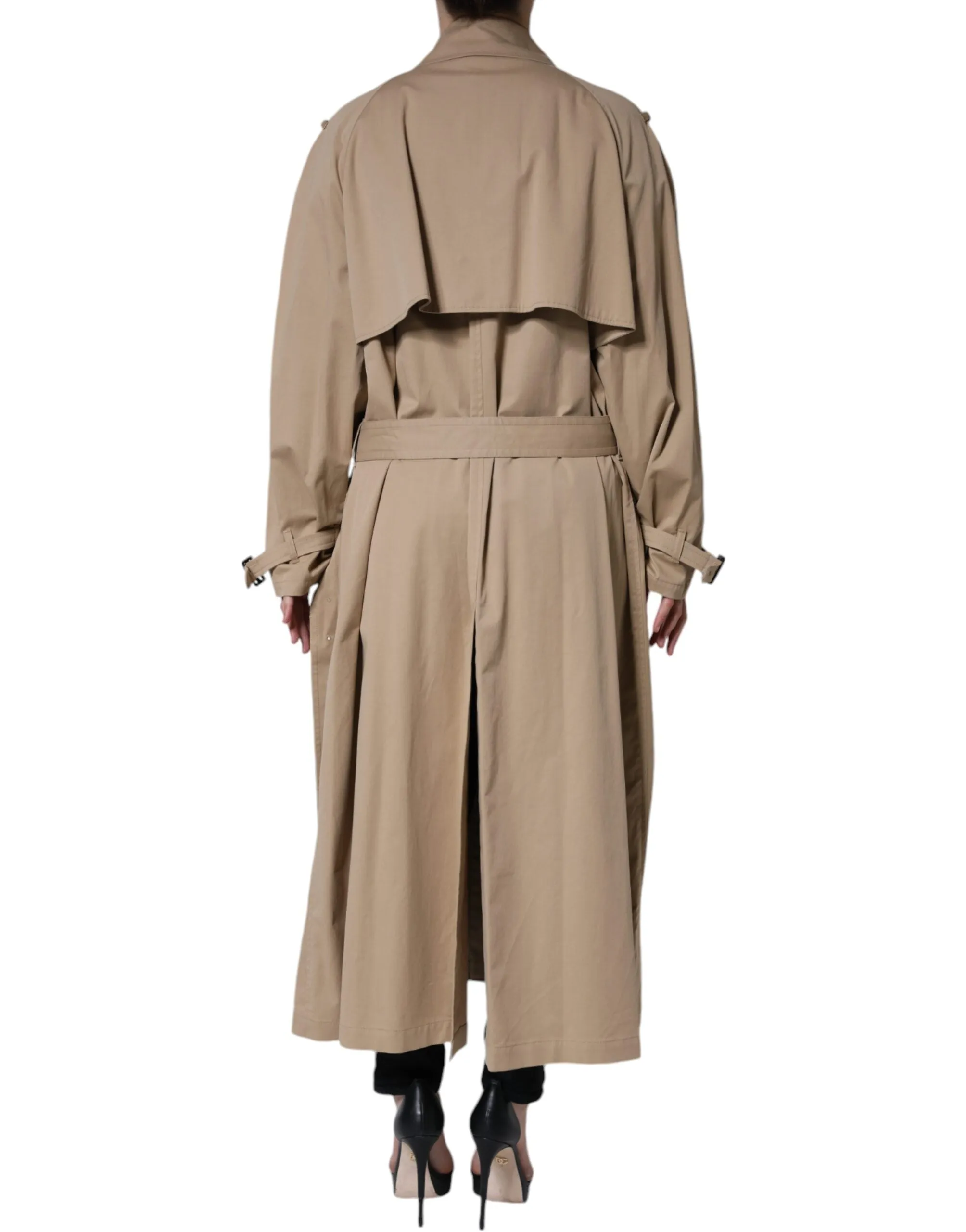 Khaki Double Breasted Trench Coat Jacket sold by Lord & Taylor product image thumbnail 4