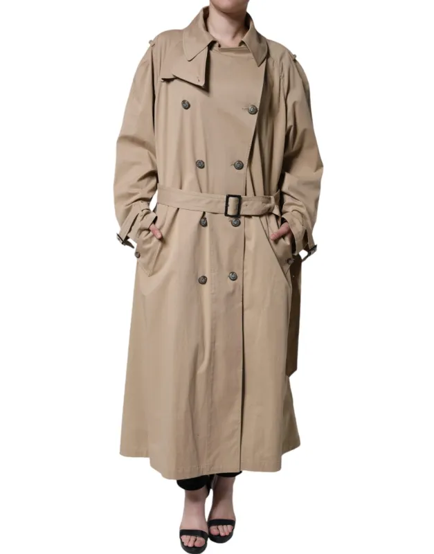 Khaki Double Breasted Trench Coat Jacket sold by Lord & Taylor