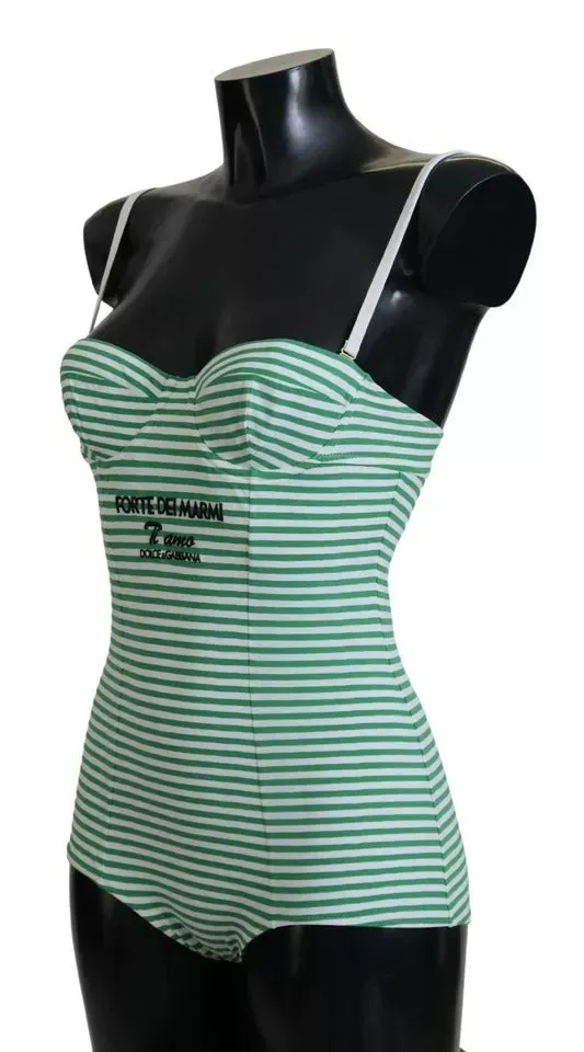 White Green Stripes One Piece Beachwear Swimwear sold by Lord & Taylor product image thumbnail 3