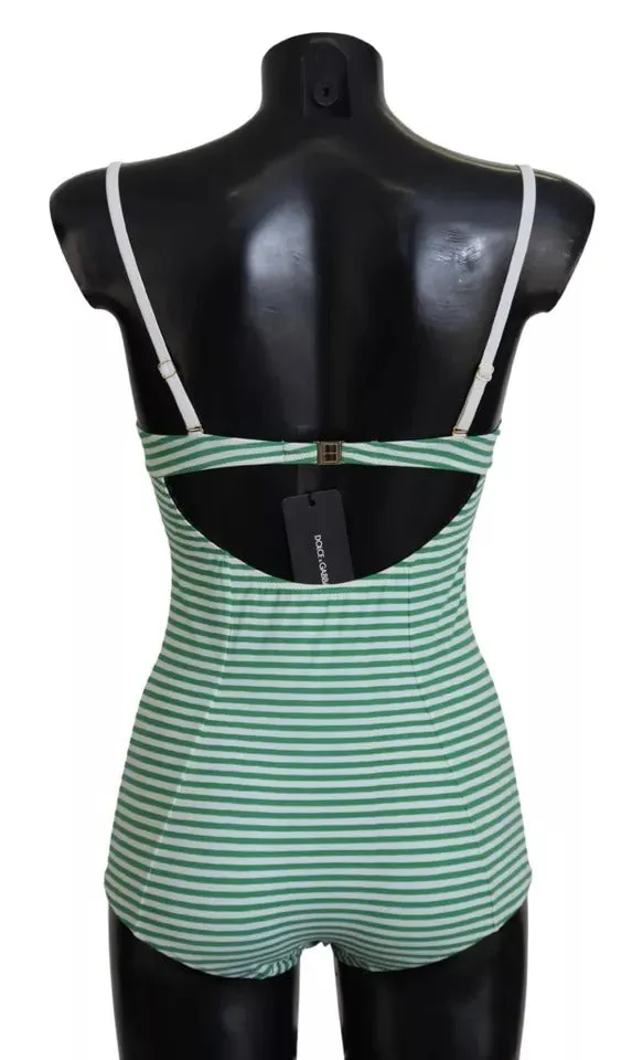 White Green Stripes One Piece Beachwear Swimwear sold by Lord & Taylor product image thumbnail 5