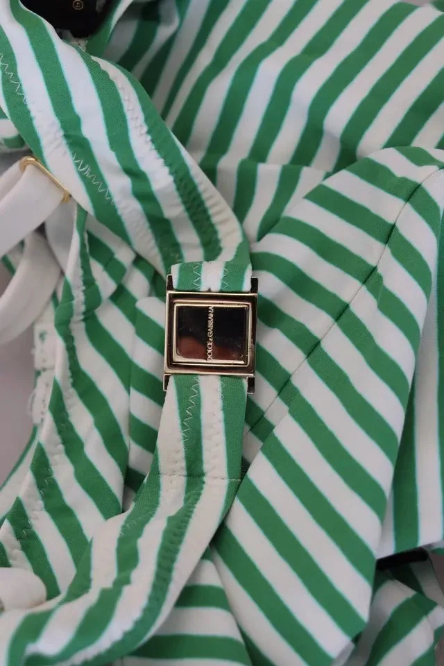 White Green Stripes One Piece Beachwear Swimwear sold by Lord & Taylor product image thumbnail 2