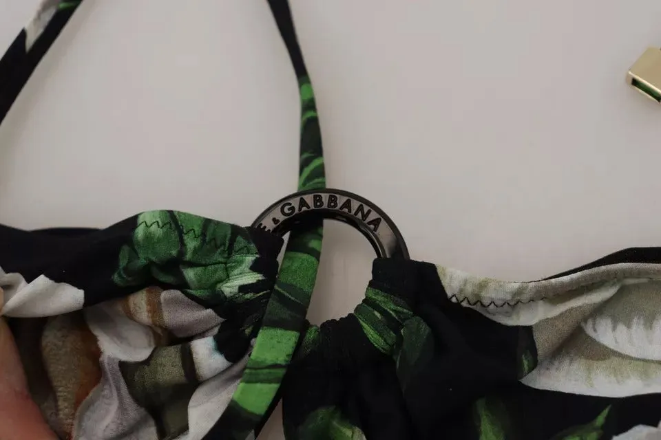 Black Floral Halter Beachwear Swimwear Bikini Top sold by Lord & Taylor product image thumbnail 4