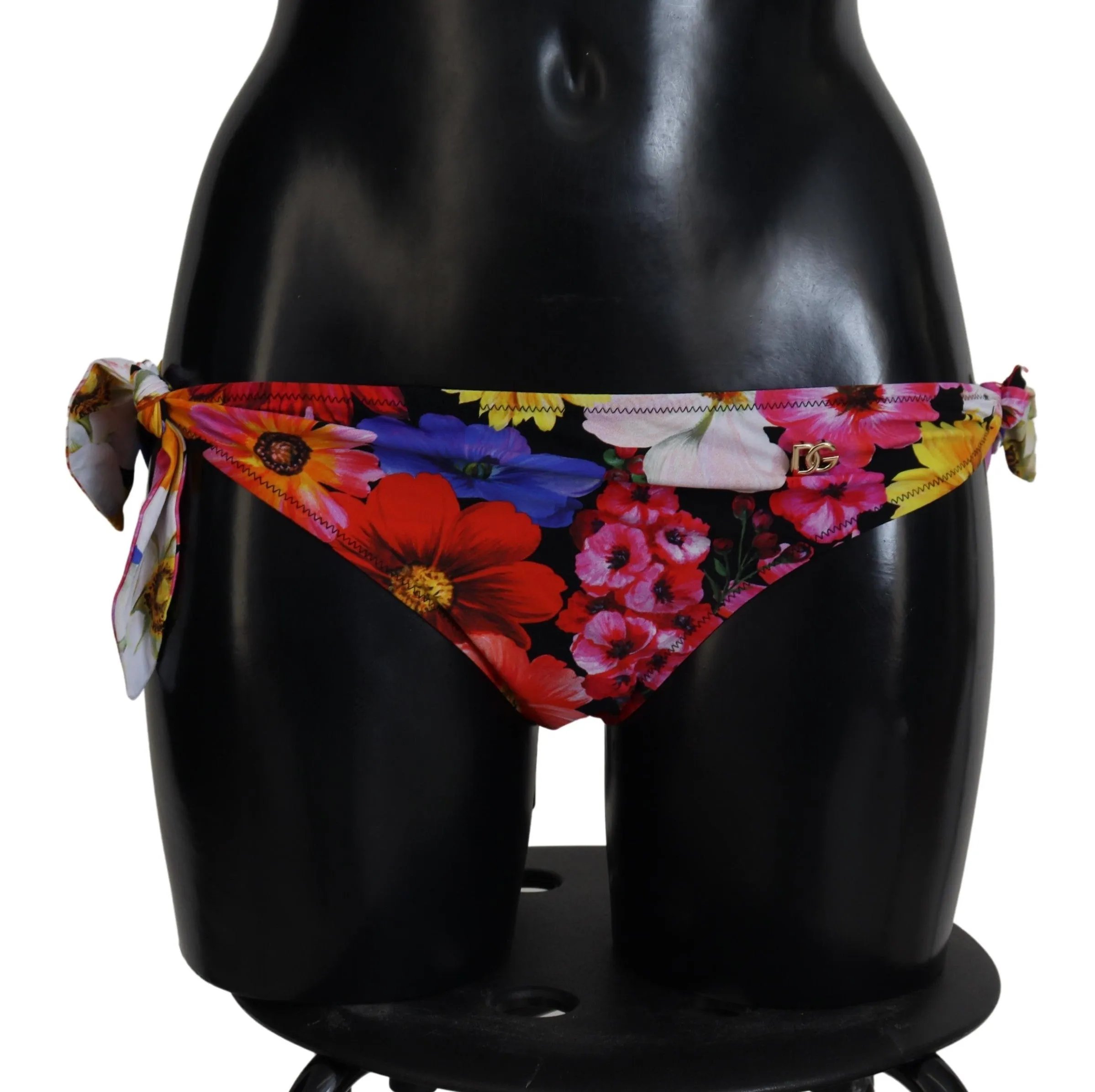 Black Floral Print Swimsuit Bikini Bottom Swimwear sold by Lord & Taylor