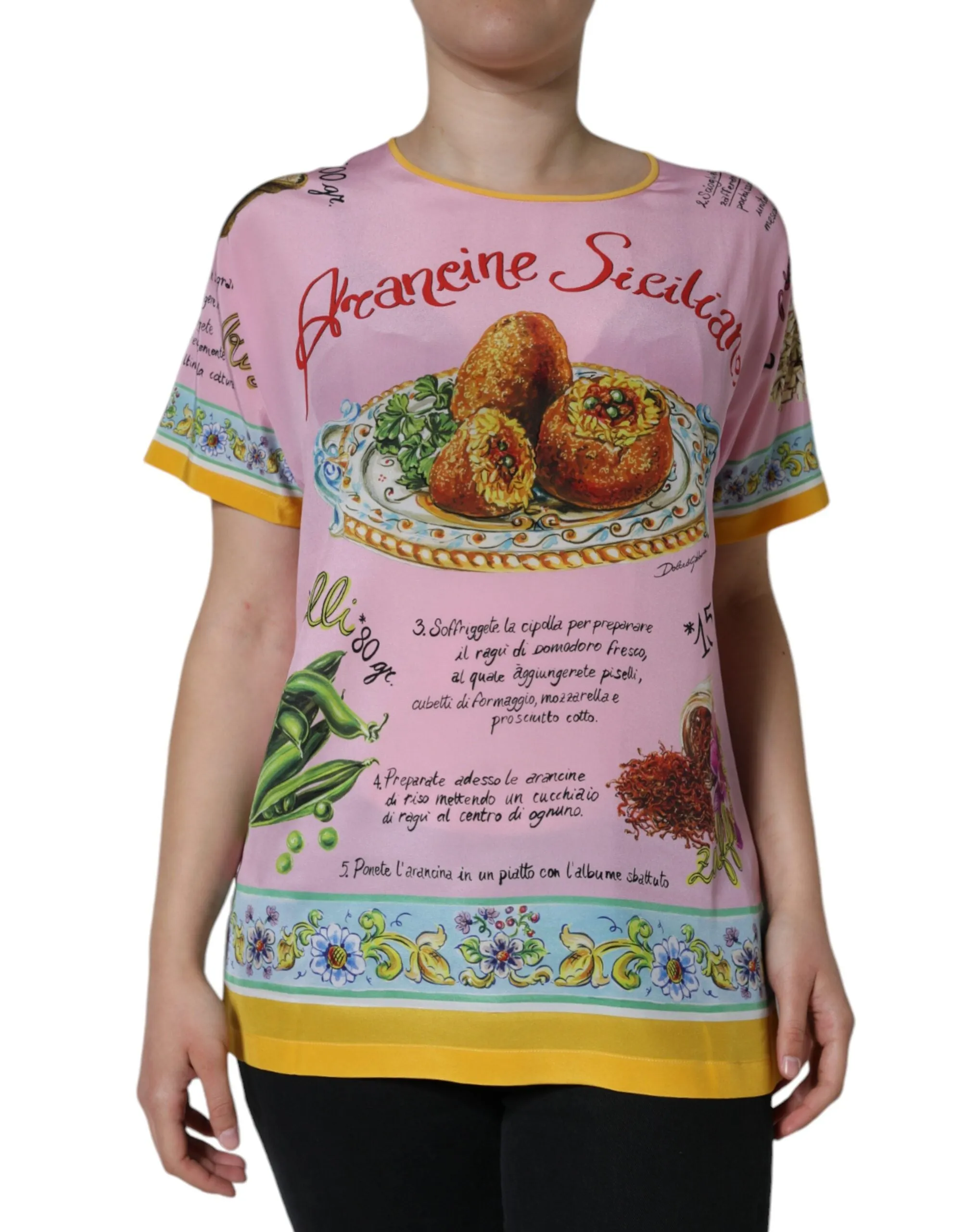 Pink Silk Araneine Siciliana Print Short Sleeves Top sold by Lord & Taylor product image thumbnail 2