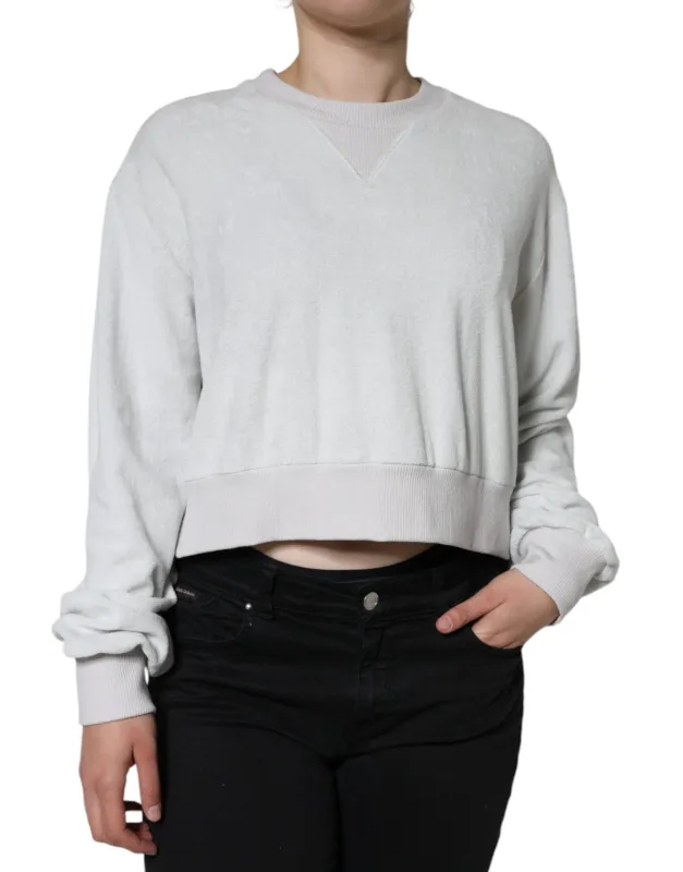 White Nylon Stretch Crew Neck Pullover Sweater sold by Lord & Taylor