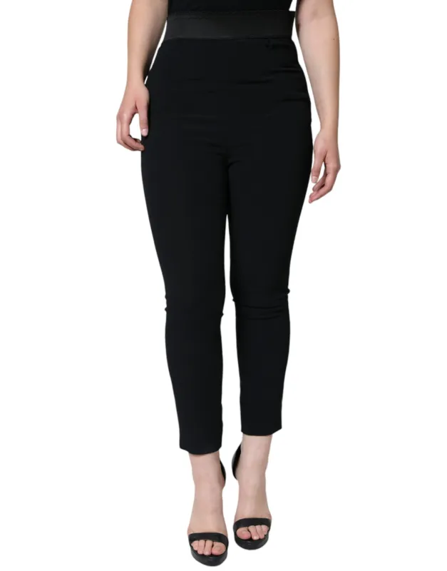 Black Viscose High Waist Tapered Pants sold by Lord & Taylor
