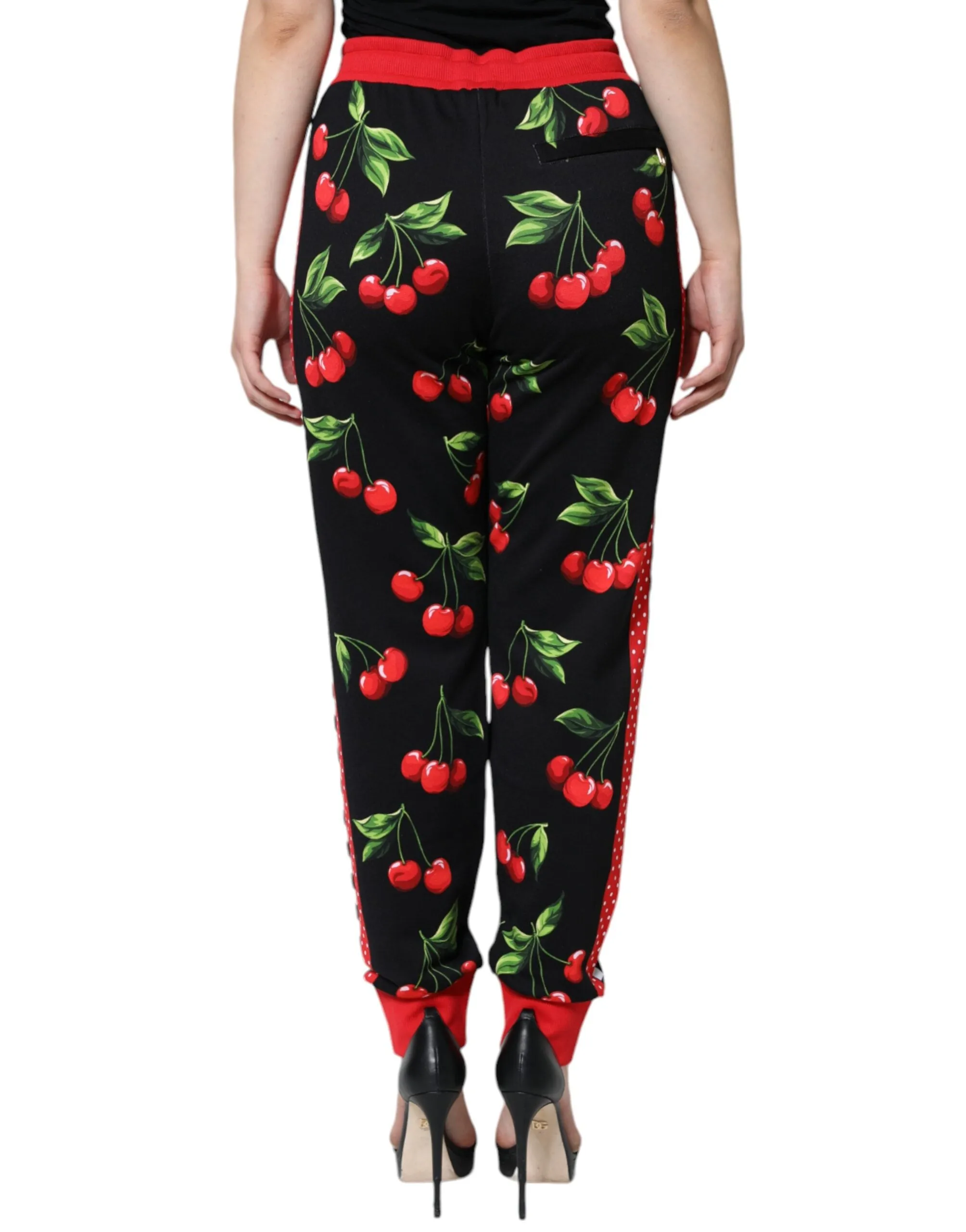 Black Red Cherry Mid Waist Jogger Pants sold by Lord & Taylor product image thumbnail 4