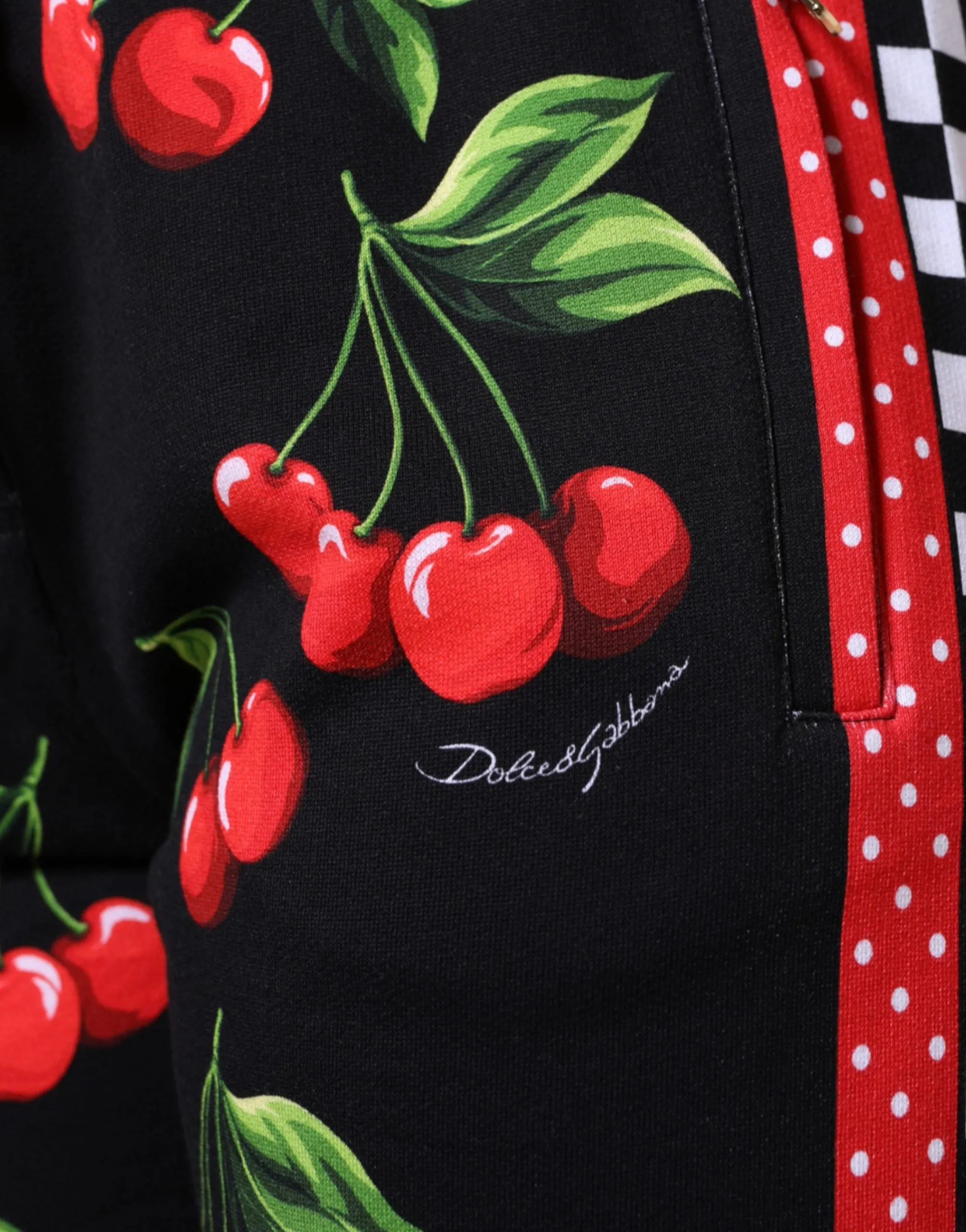 Black Red Cherry Mid Waist Jogger Pants sold by Lord & Taylor product image thumbnail 5