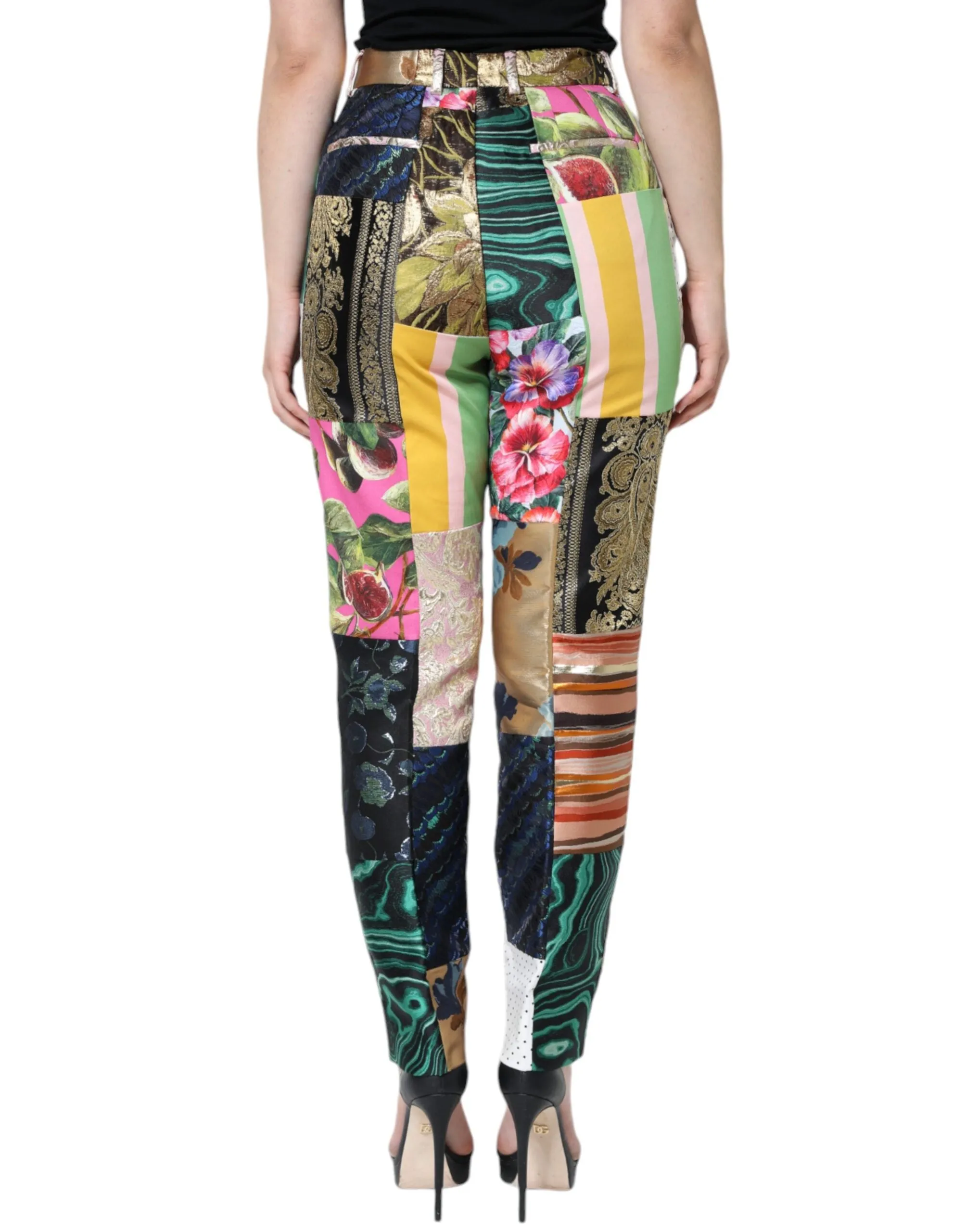 Multicolor Patchwork Jacquard High Waist Pants sold by Lord & Taylor product image thumbnail 4