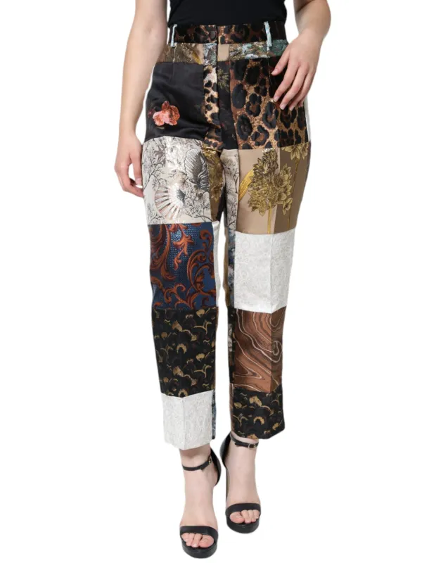Multicolor Patchwork Jacquard High Waist Pants sold by Lord & Taylor