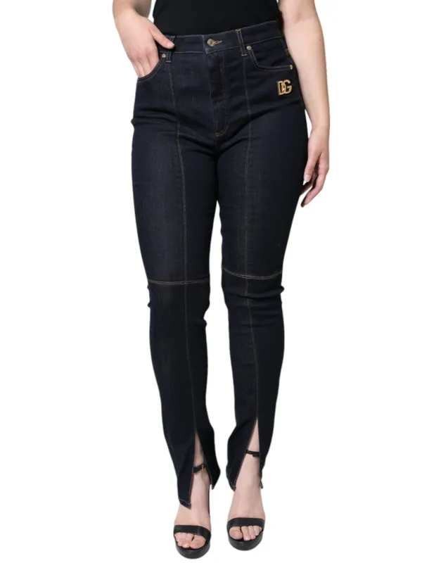 Black Cotton Blend Skinny Denim Jeans made by Lord & Taylor