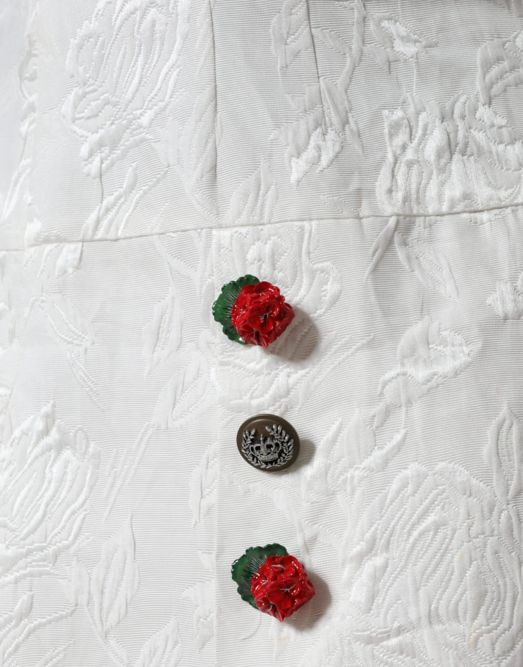 White Floral Brocade Embellished Mini Skirt sold by Lord & Taylor product image thumbnail 5