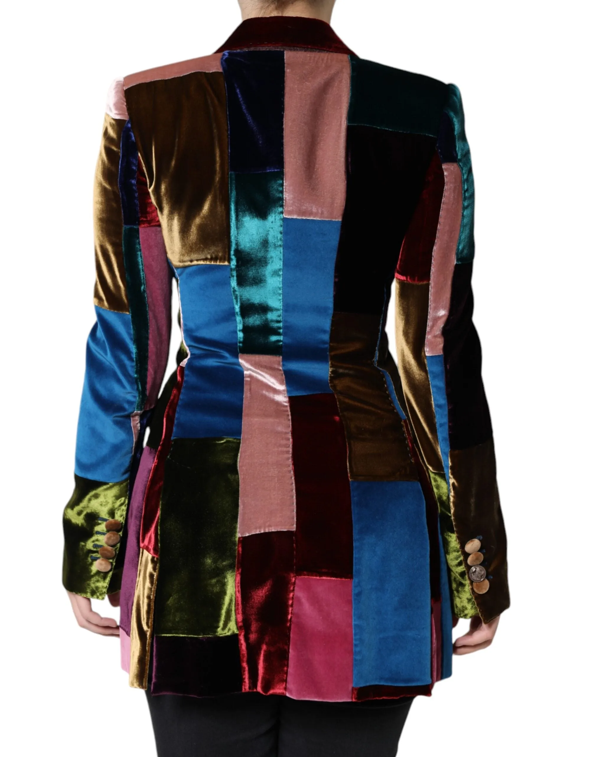 Multicolor Double Breasted Patchwork Blazer Jacket sold by Lord & Taylor product image thumbnail 4
