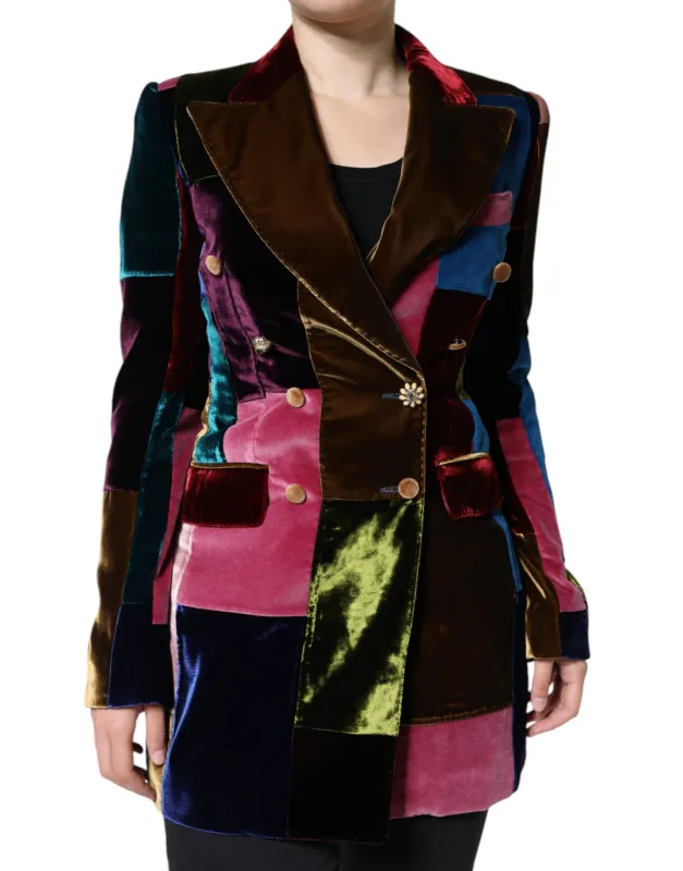 Multicolor Double Breasted Patchwork Blazer Jacket sold by Lord & Taylor