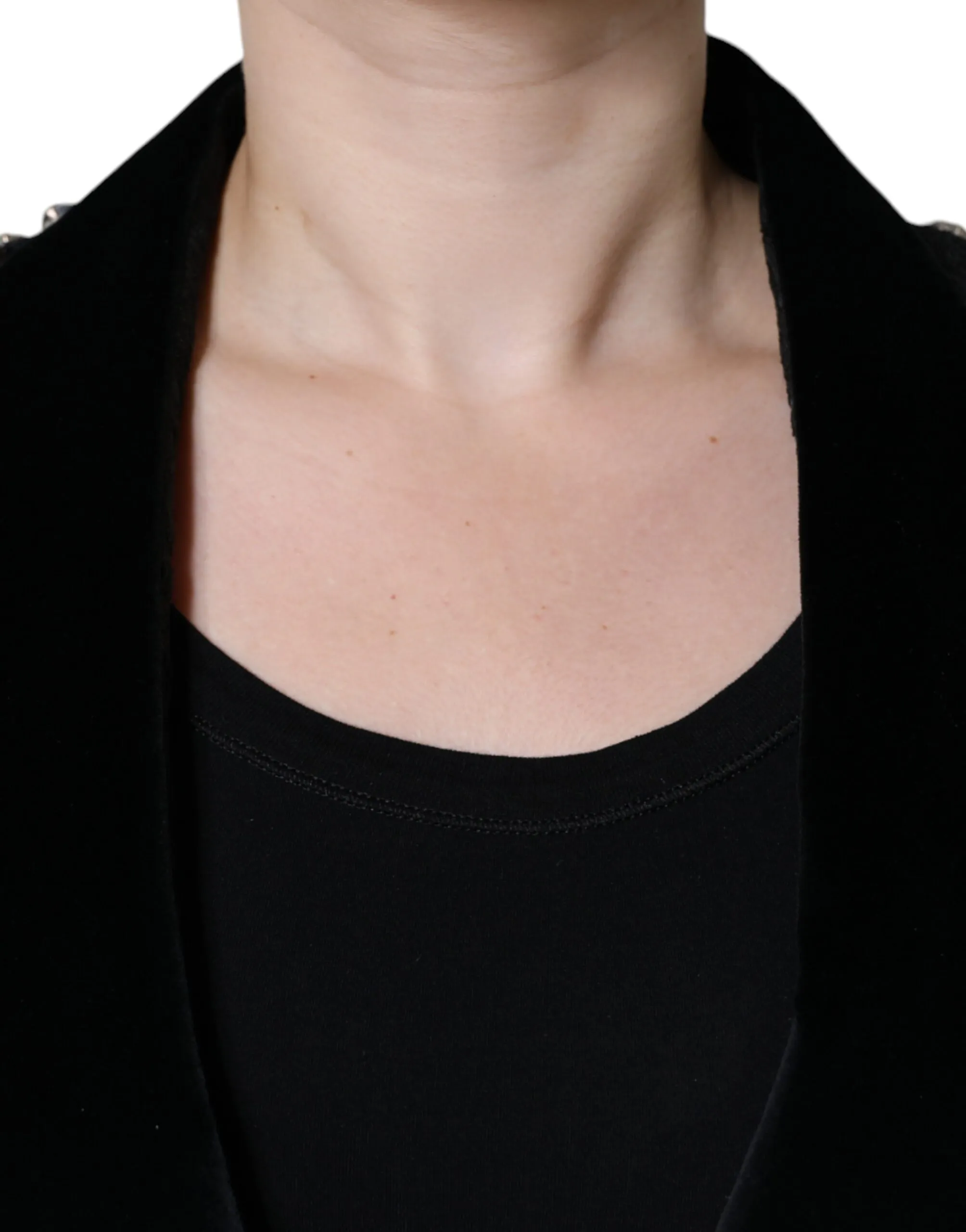 Black Jacquard Crystal Floral Jacket Blazer sold by Lord & Taylor product image thumbnail 5