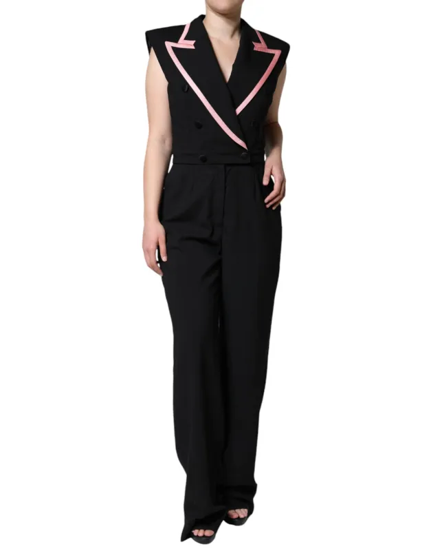 Black Wool Blend Sleeveless Jumpsuit Dress sold by Lord & Taylor
