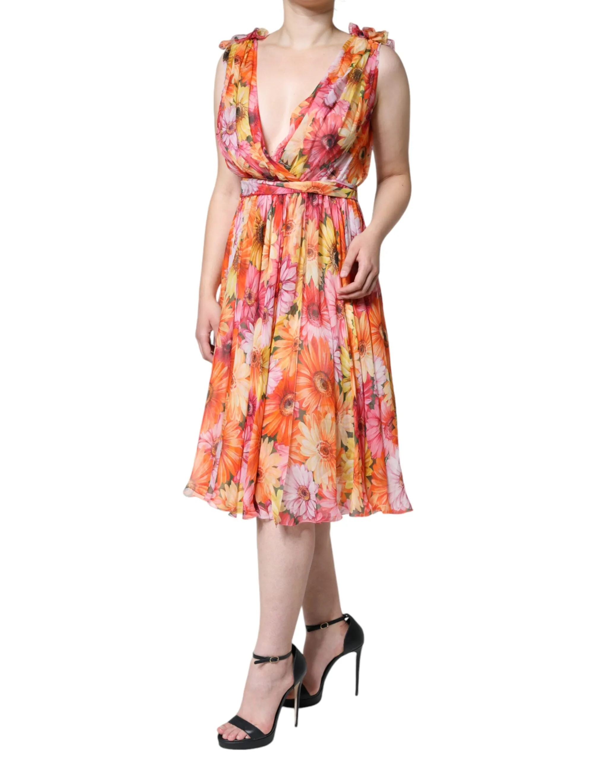 Multicolor Floral Sleeveless V-neck Midi Dress sold by Lord & Taylor product image thumbnail 3