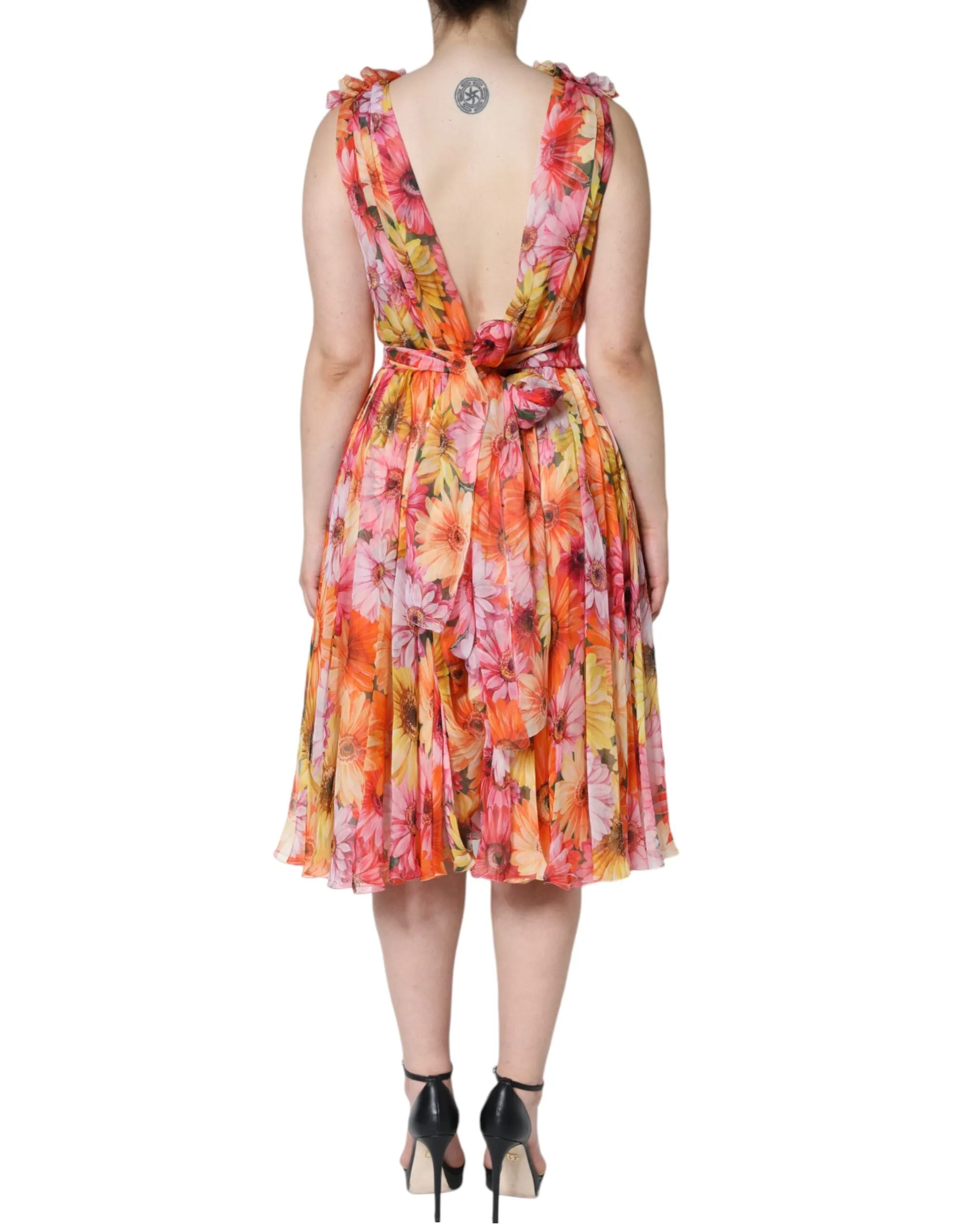 Multicolor Floral Sleeveless V-neck Midi Dress sold by Lord & Taylor product image thumbnail 4