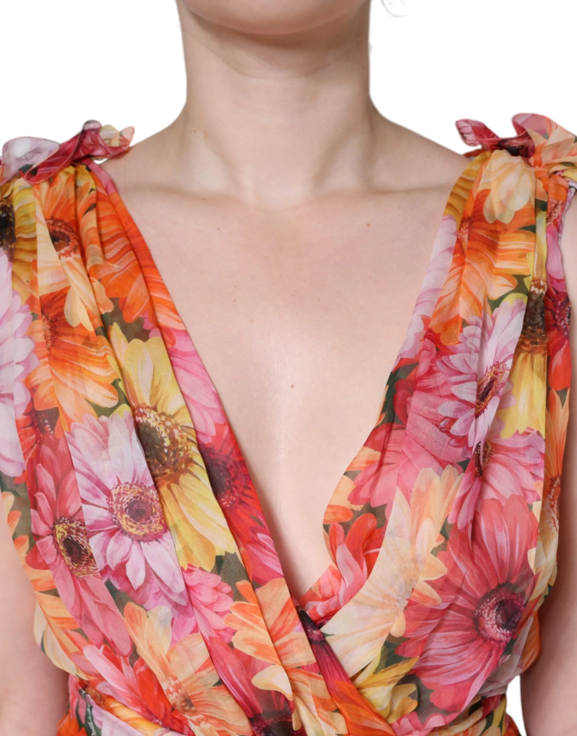 Multicolor Floral Sleeveless V-neck Midi Dress sold by Lord & Taylor product image thumbnail 5
