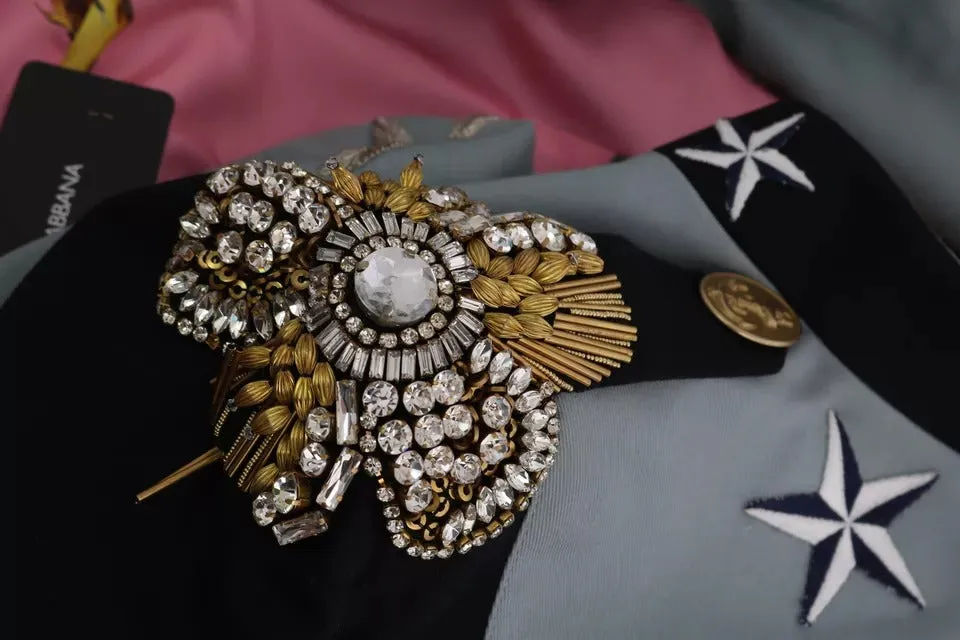 Blue Button Crystal Embellished Cotton Jacket sold by Lord & Taylor product image thumbnail 3