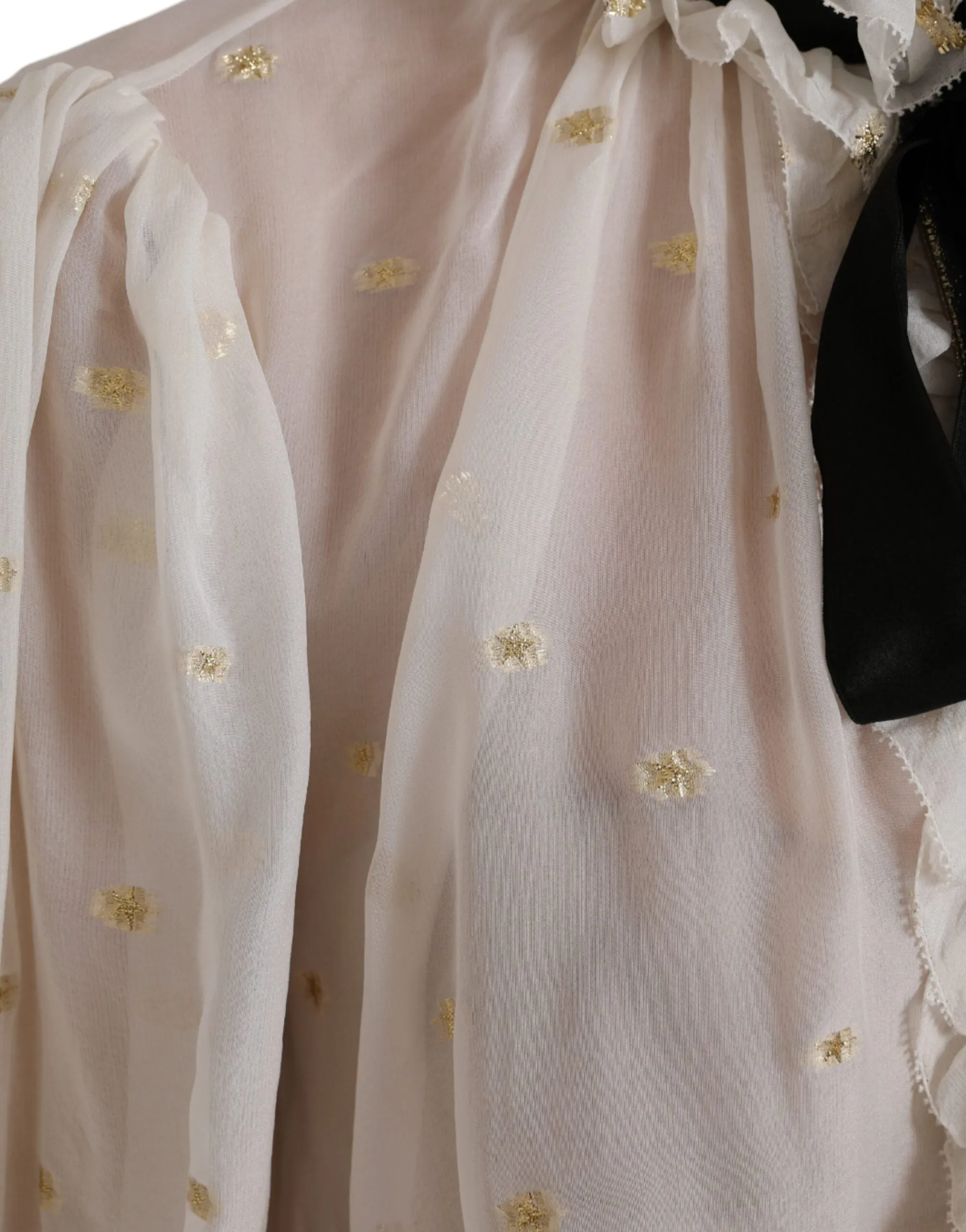 Off White Silk Blend Ascot Collar Blouse Top sold by Lord & Taylor product image thumbnail 5