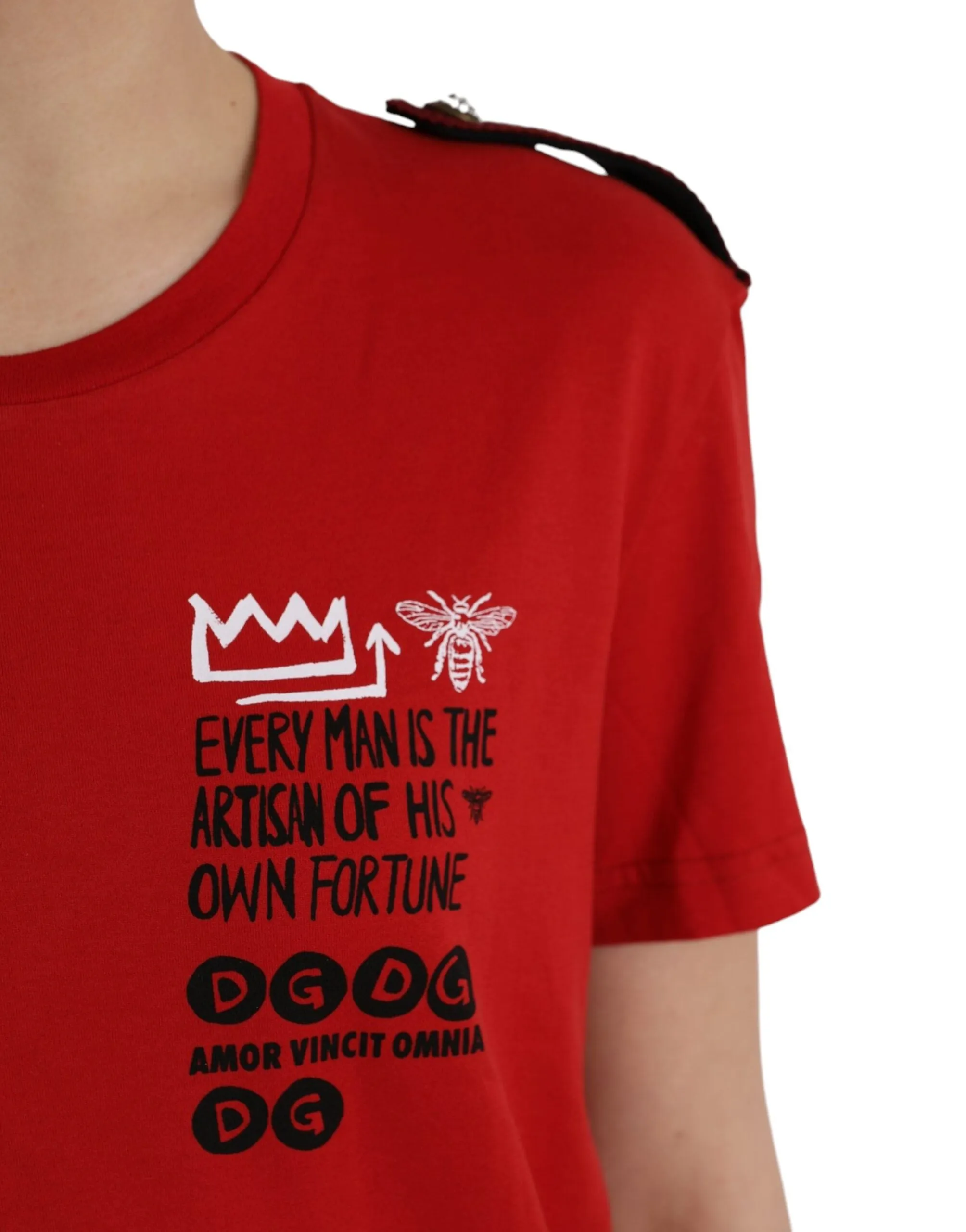 Red Cotton Graphic Print Crew Neck T-shirt sold by Lord & Taylor product image thumbnail 5