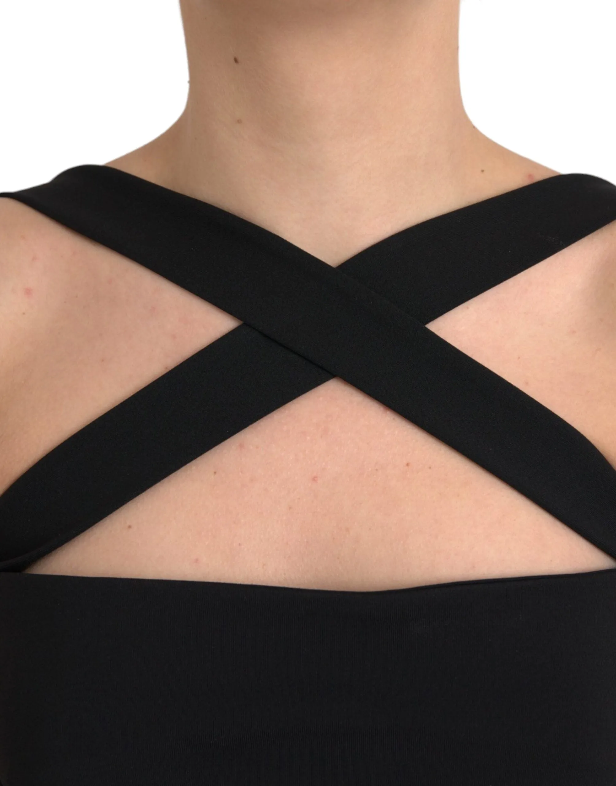 Black Sheath Halter Sleeveless Midi Dress sold by Lord & Taylor product image thumbnail 5