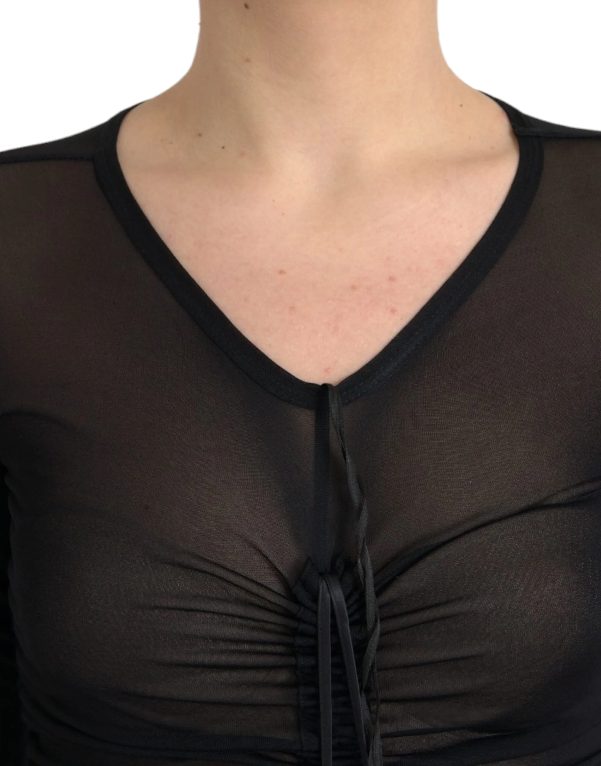 Black Sheer Bodycon Sheath Midi Dress sold by Lord & Taylor product image thumbnail 5