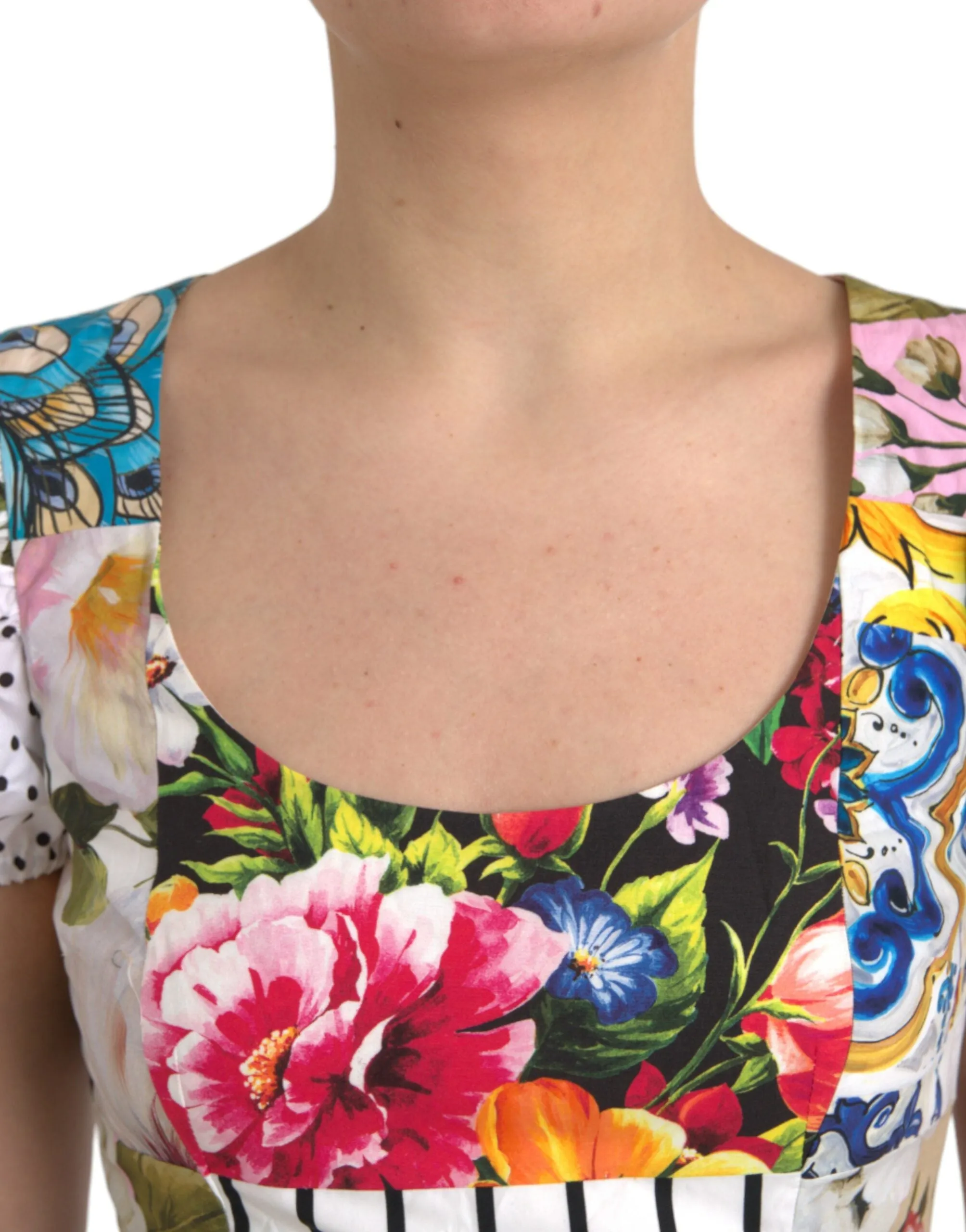 Multicolor Patchwork Cotton Aline Mini Dress sold by Lord & Taylor product image thumbnail 5