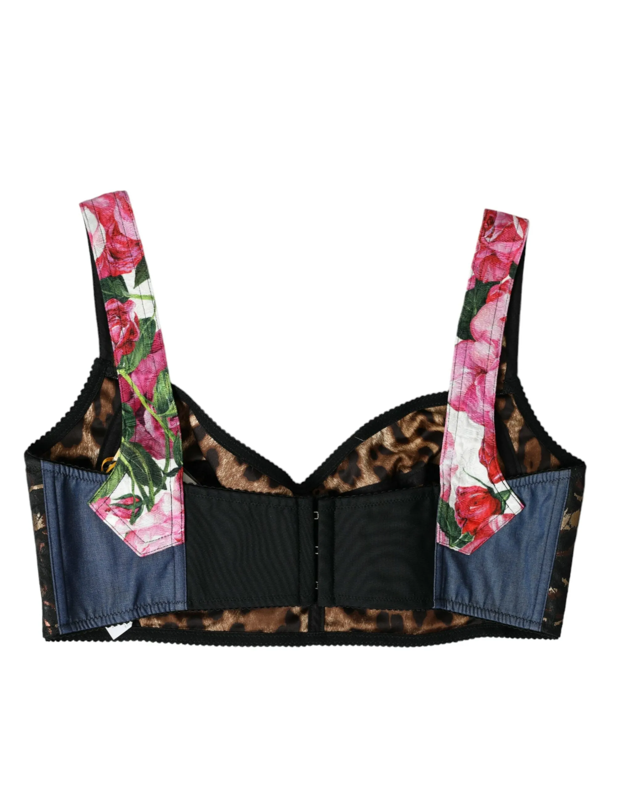 Multicolor Floral Patchwork Bustier Crop Top sold by Lord & Taylor product image thumbnail 3