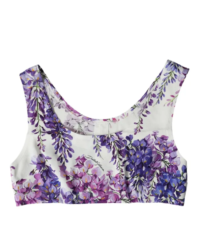 Multicolor Floral Sleeveless Cropped Top sold by Lord & Taylor