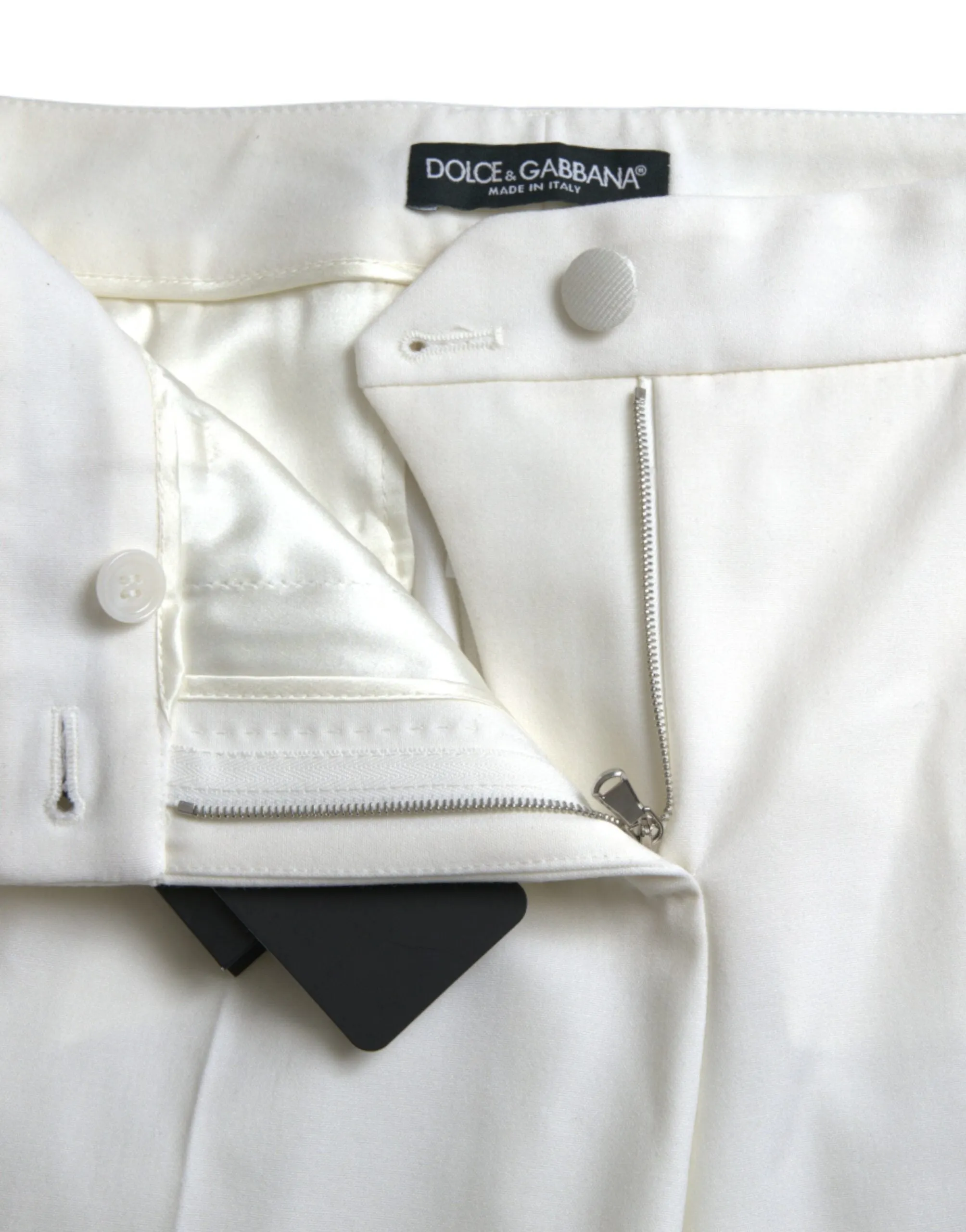 White Wool Mid Waist Tapered Pants sold by Lord & Taylor product image thumbnail 5