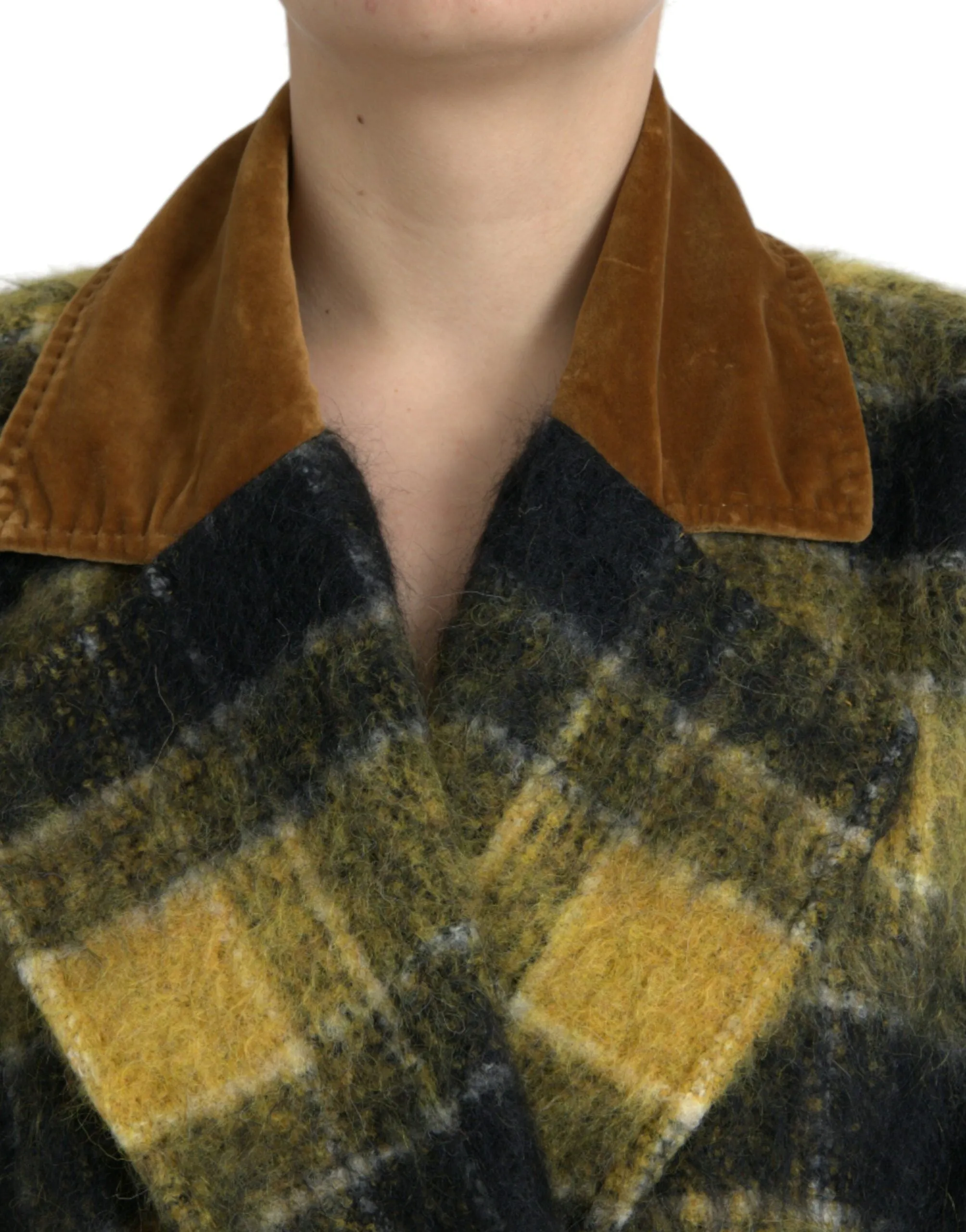 Yellow Checkered Long Sleeve Coat Jacket sold by Lord & Taylor product image thumbnail 4