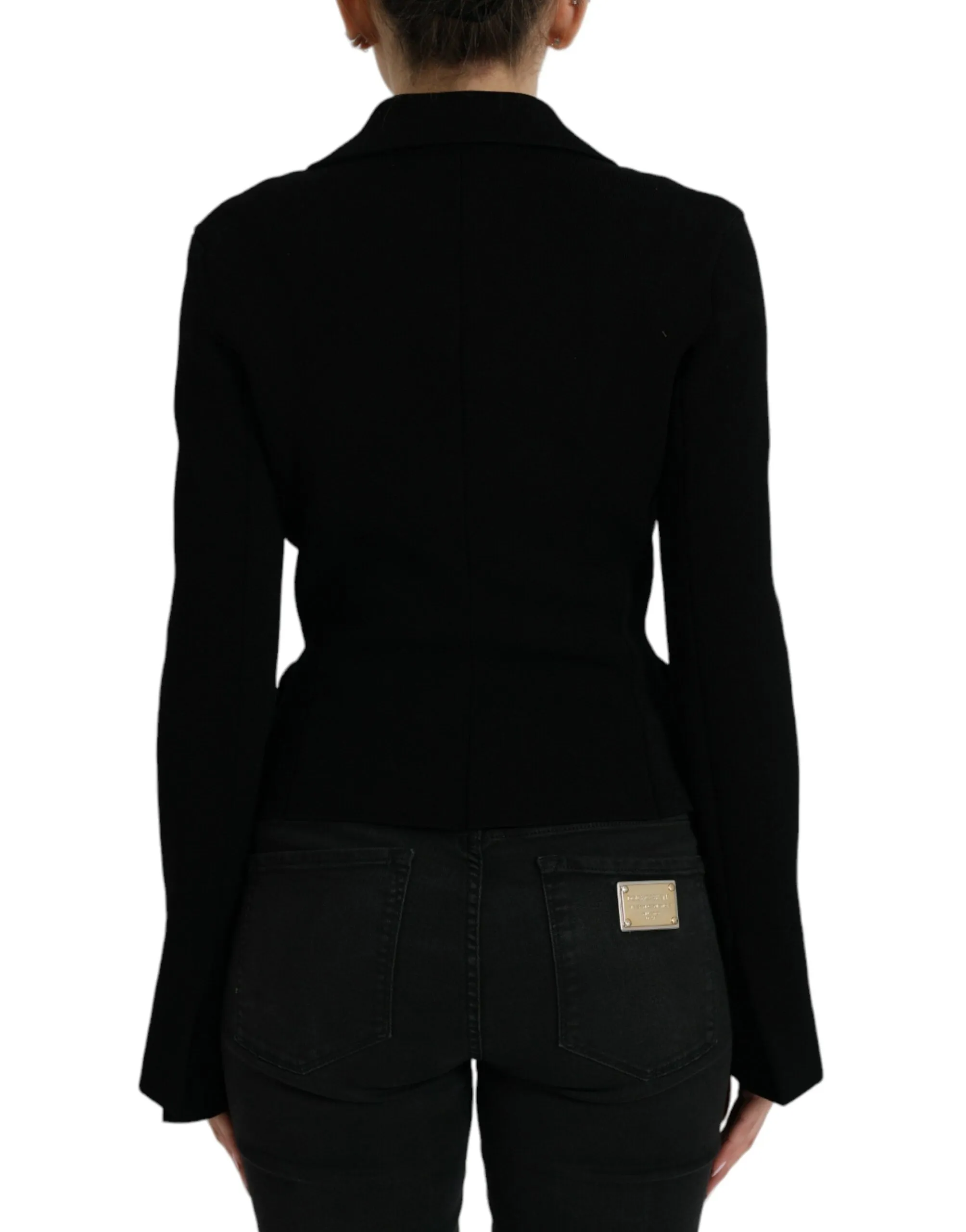 Black Viscose Single Breasted Blazer Jacket sold by Lord & Taylor product image thumbnail 3