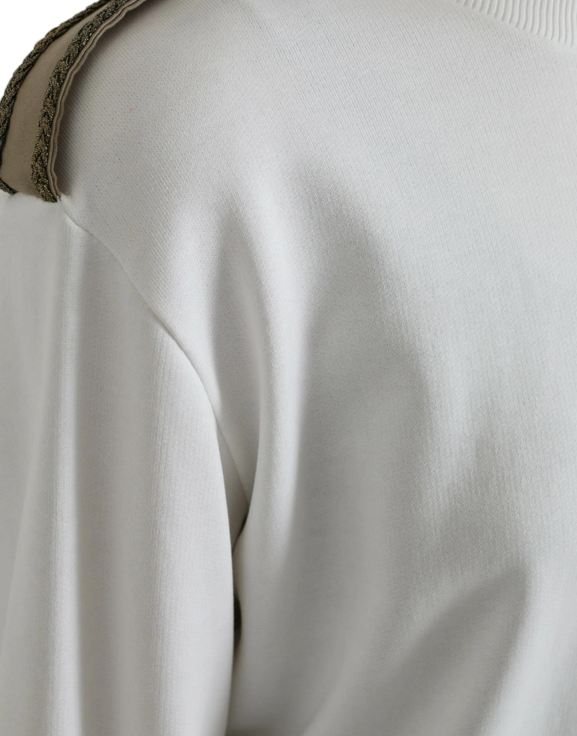 White Floral Cotton Crew Neck Pullover Sweater sold by Lord & Taylor product image thumbnail 5