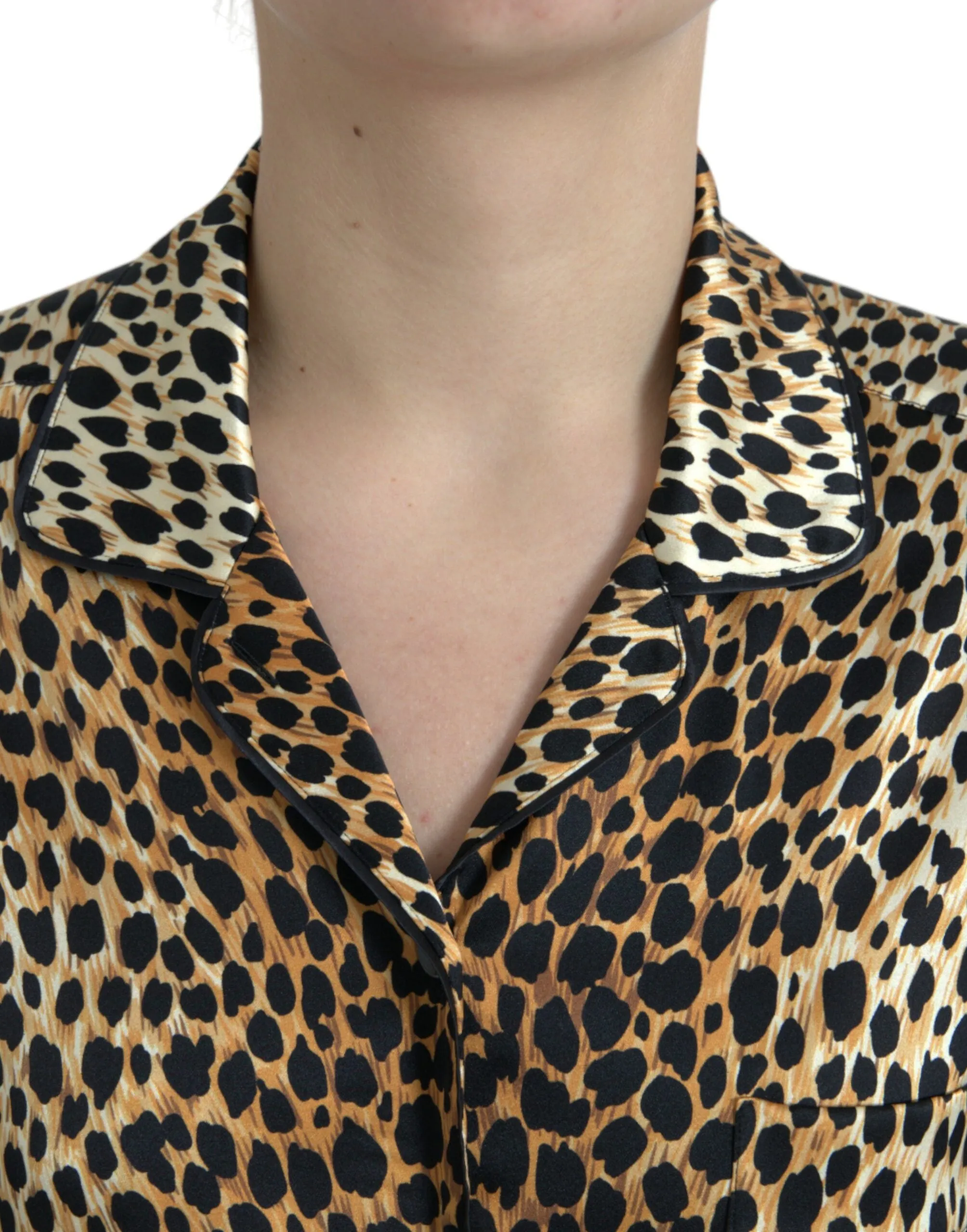 Brown Leopard Print Long Sleeves Blouse Top sold by Lord & Taylor product image thumbnail 4
