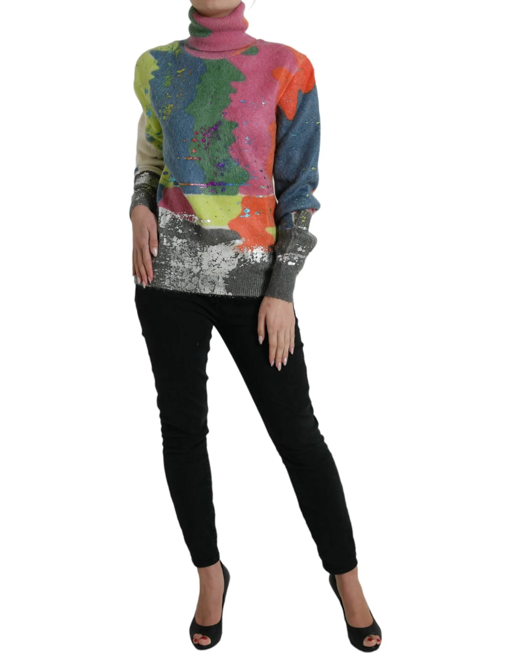 Multicolor Mohair Turtleneck Pullover Sweater sold by Lord & Taylor product image thumbnail 2