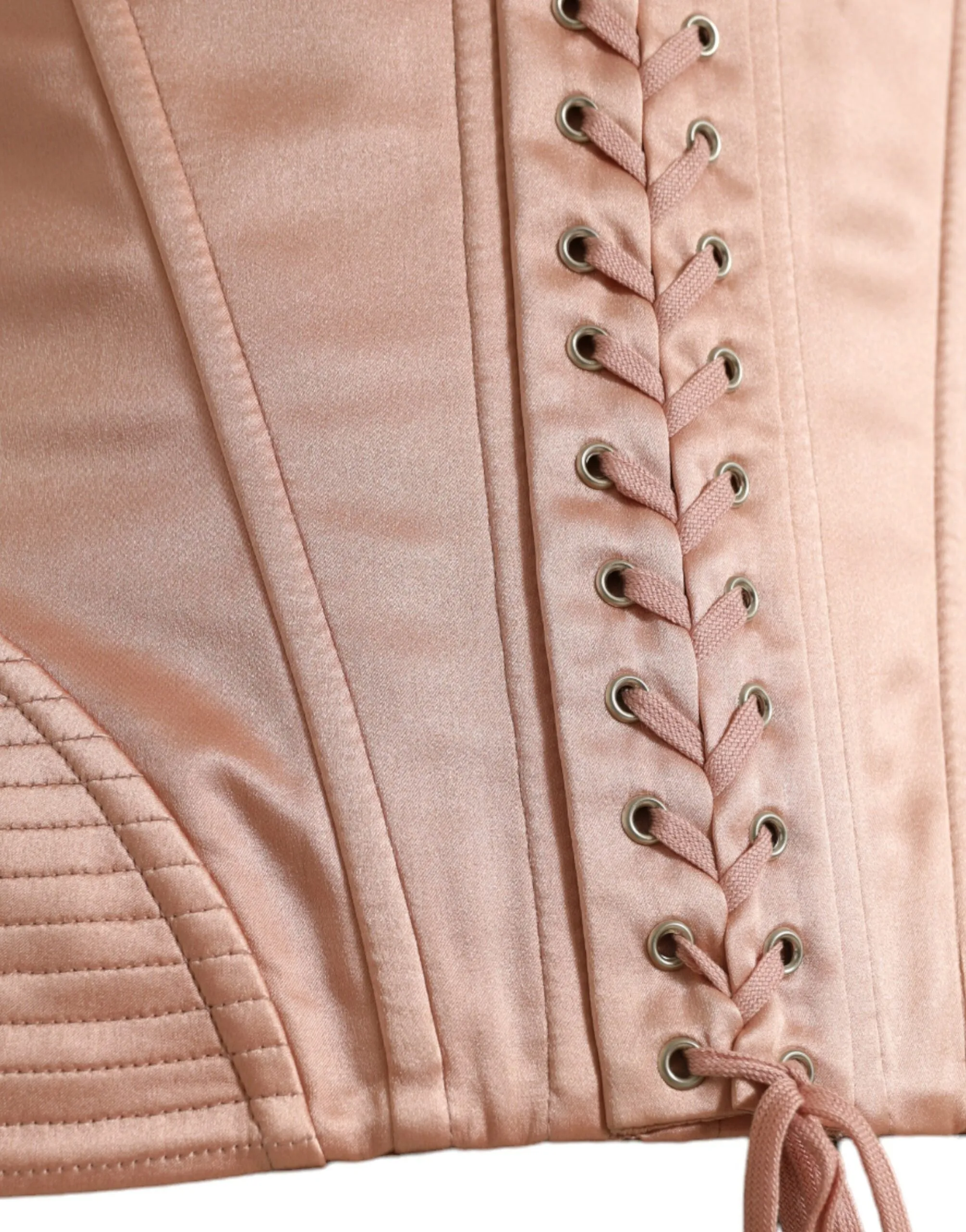 Pink Silk Stretch Belt Waist Strap Corset Top sold by Lord & Taylor product image thumbnail 3