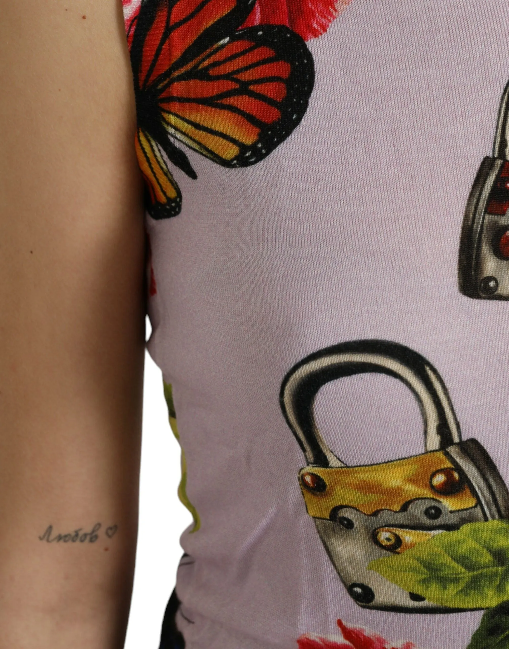 Multicolor Floral Padlock Butterfly Tank Top sold by Lord & Taylor product image thumbnail 5