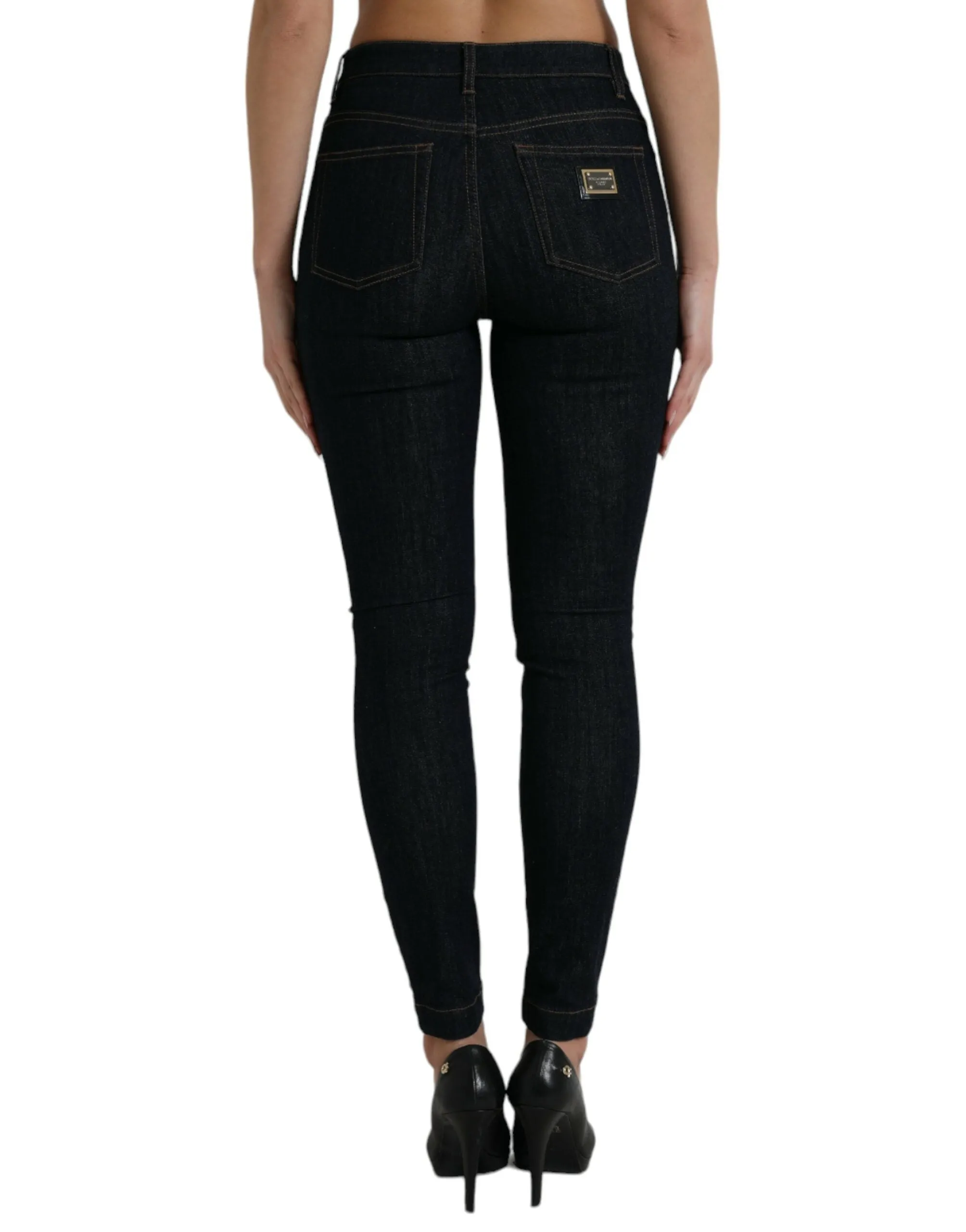 Blue Cotton Stretch Denim Skinny Jeans sold by Lord & Taylor product image thumbnail 3