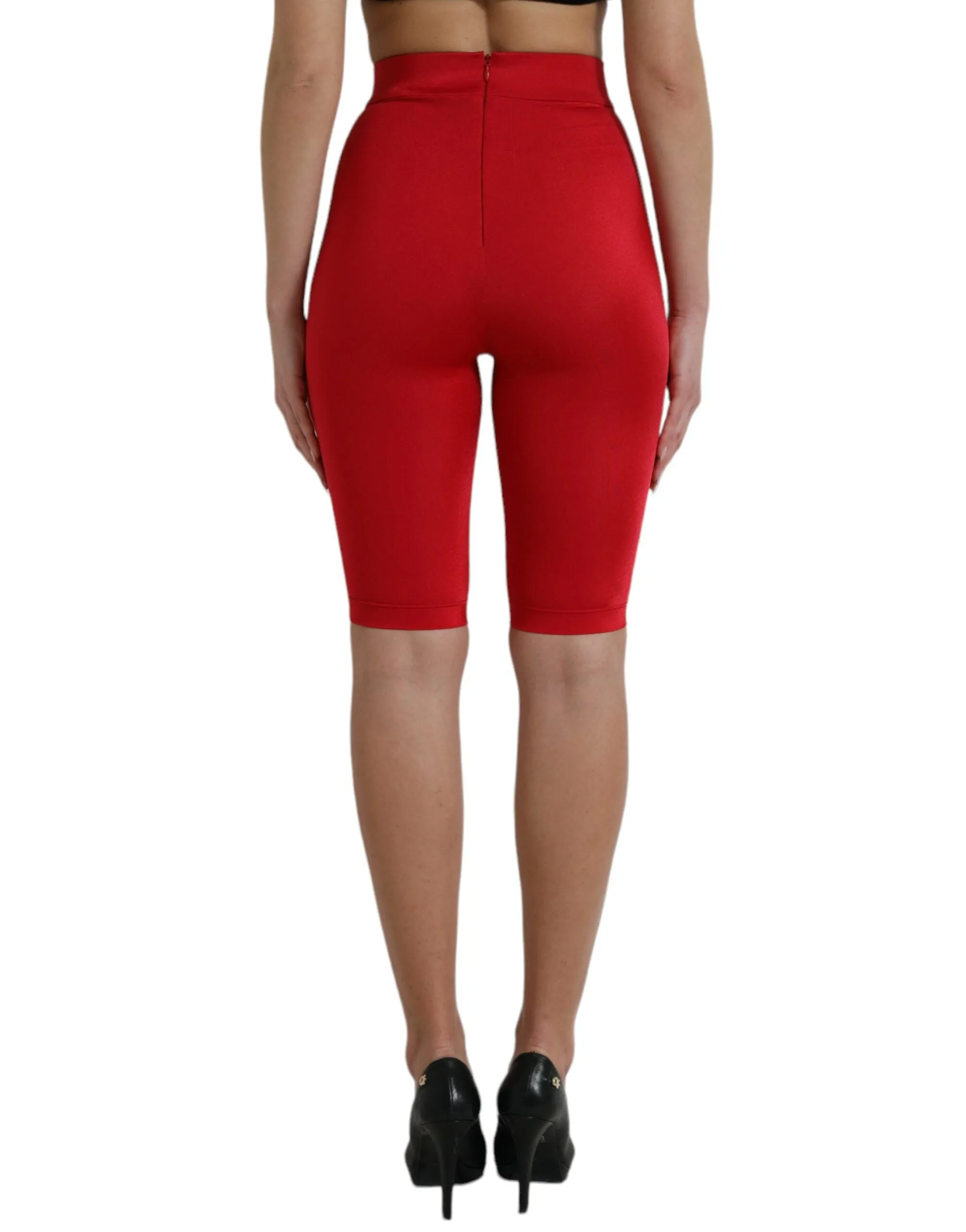 Red Stretch High Waist Cropped Leggings Pants sold by Lord & Taylor product image thumbnail 4