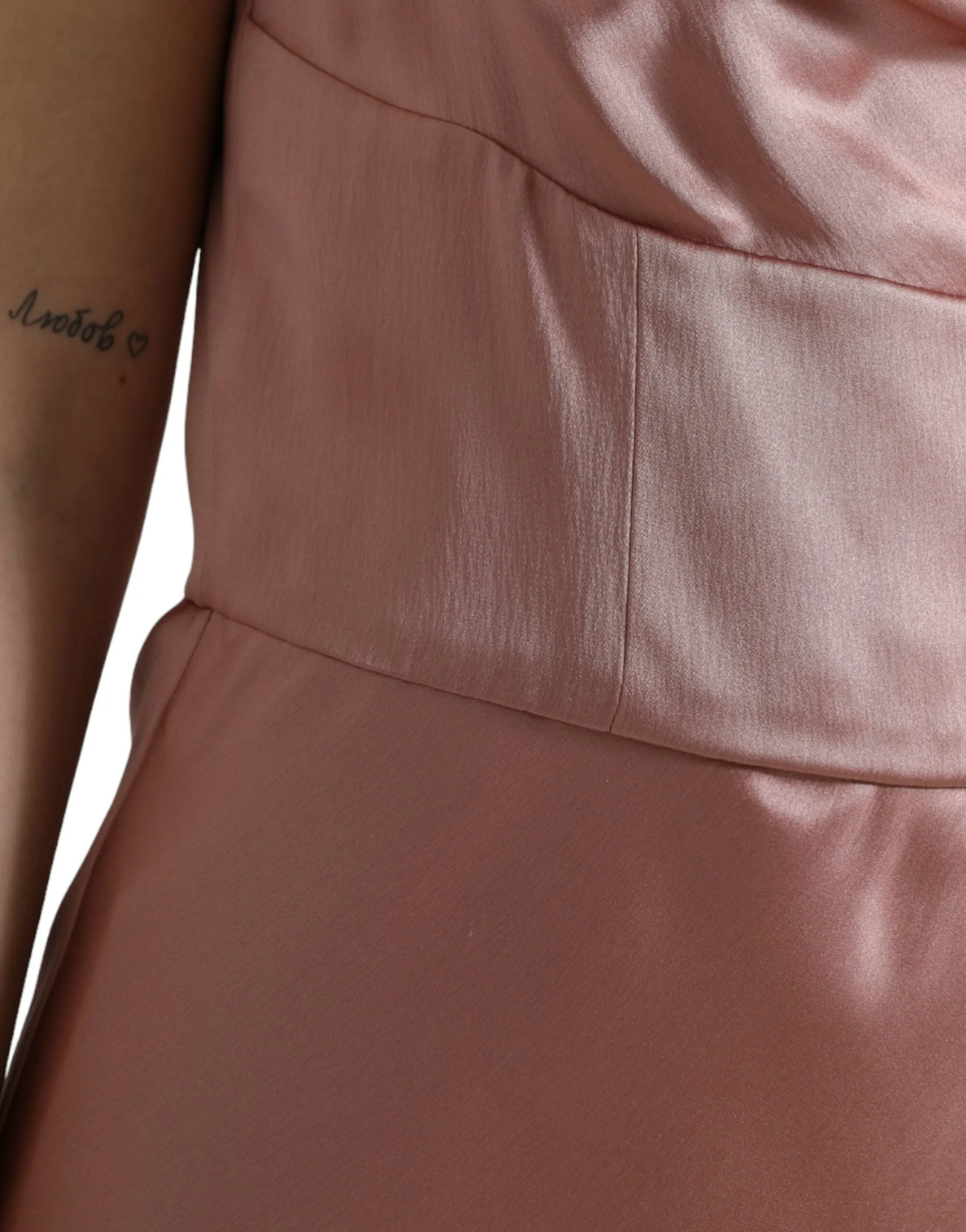 Pink Silk Spaghetti Straps Long Gown Dress sold by Lord & Taylor product image thumbnail 5