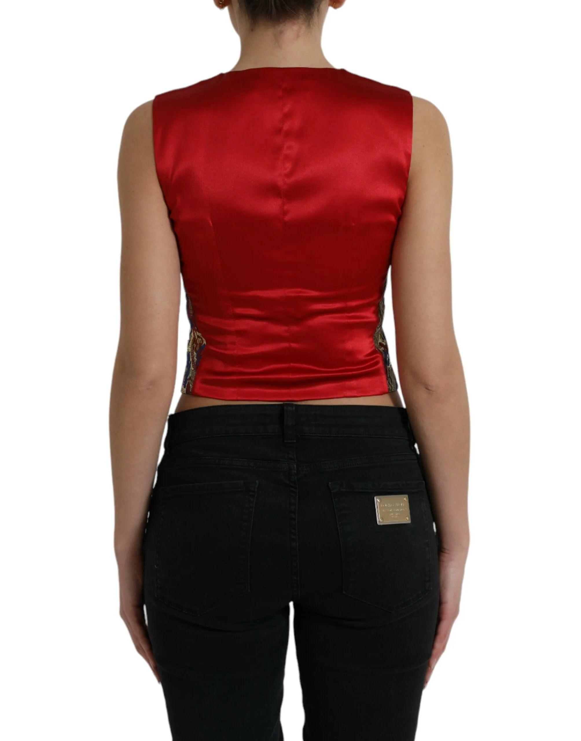 Multicolor Jacquard Button Waistcoat Vest Top sold by Lord & Taylor product image thumbnail 3