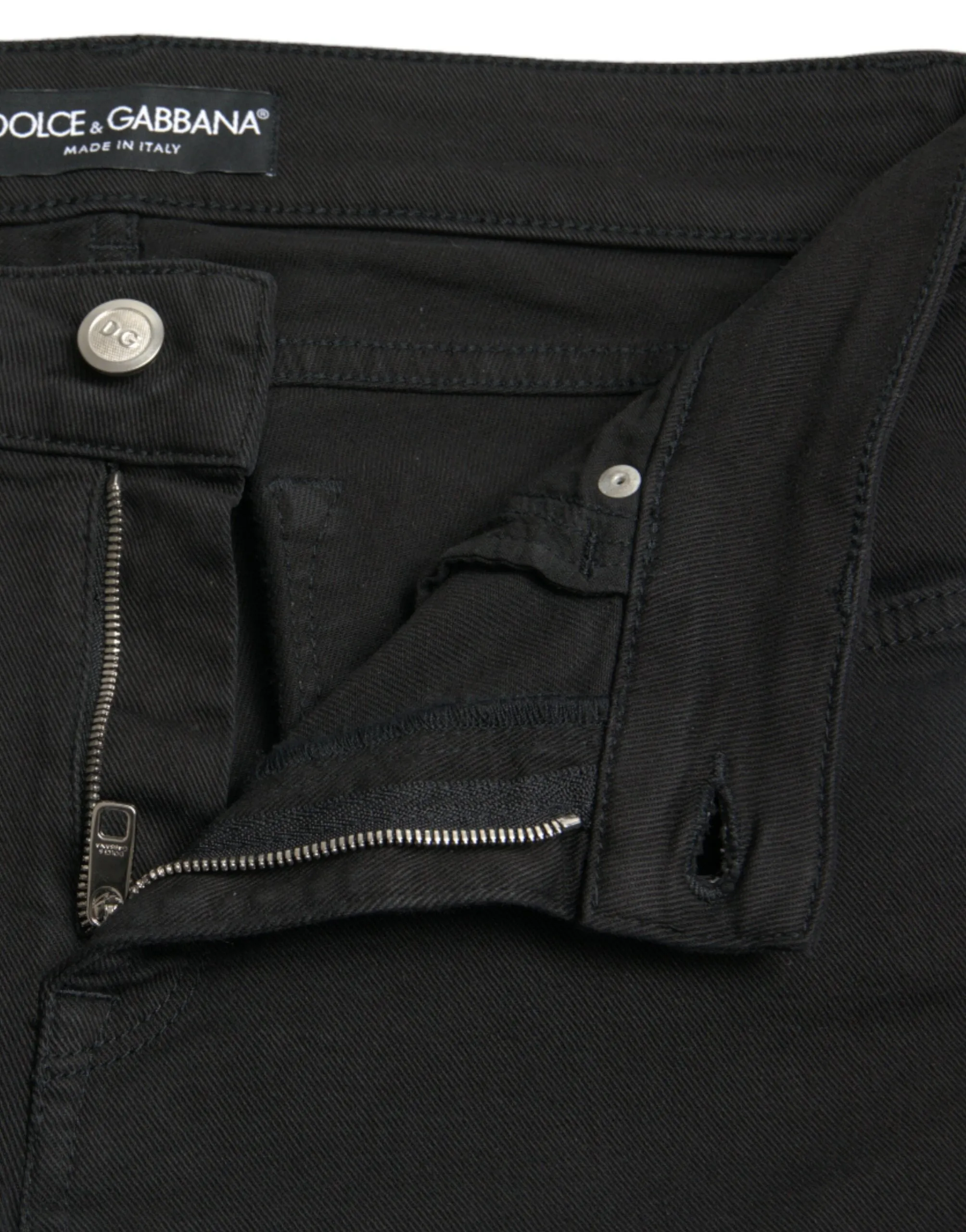 Black Cotton Mid Waist Skinny Denim Jeans sold by Lord & Taylor product image thumbnail 4