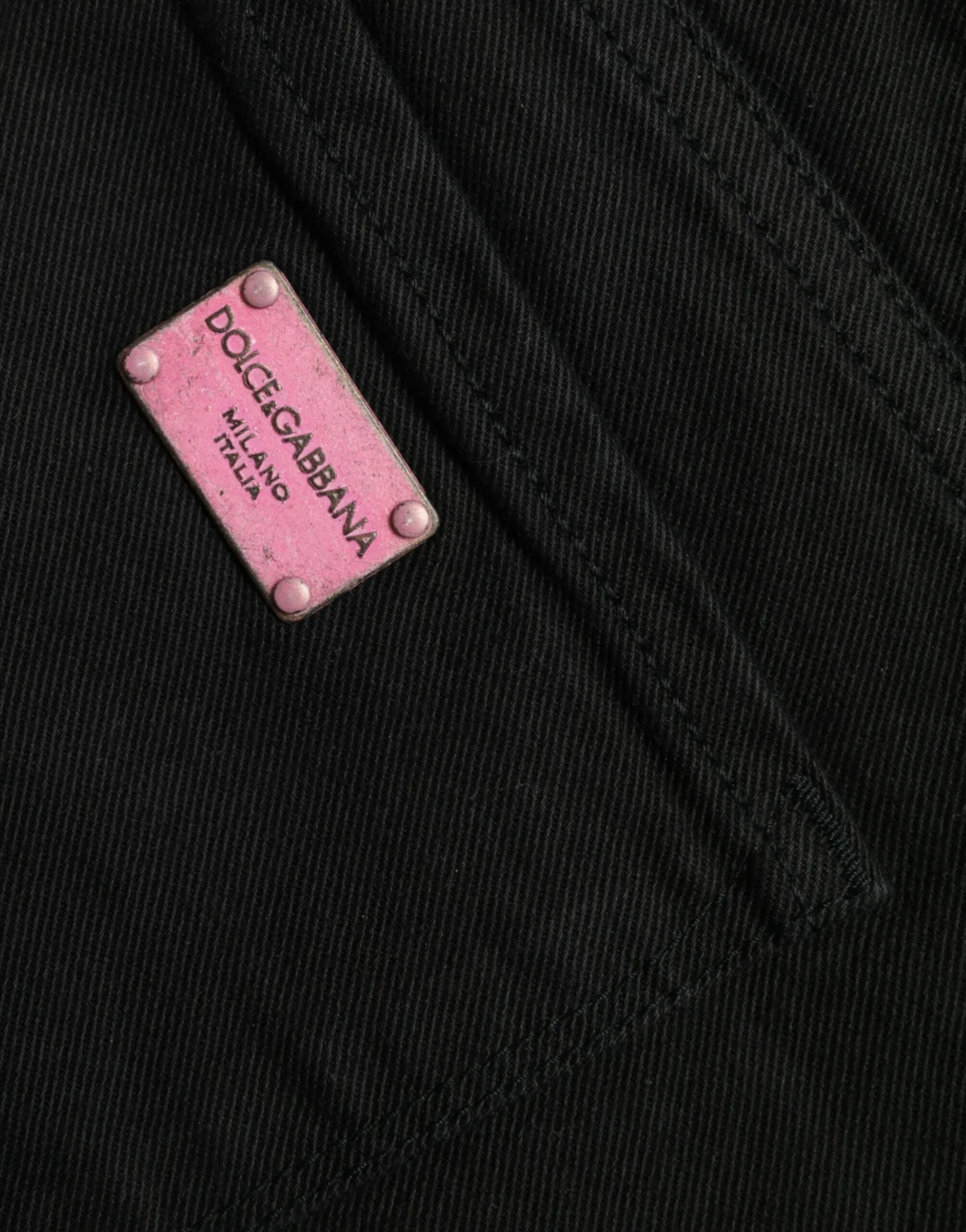 Black Cotton Mid Waist Skinny Denim Jeans sold by Lord & Taylor product image thumbnail 3