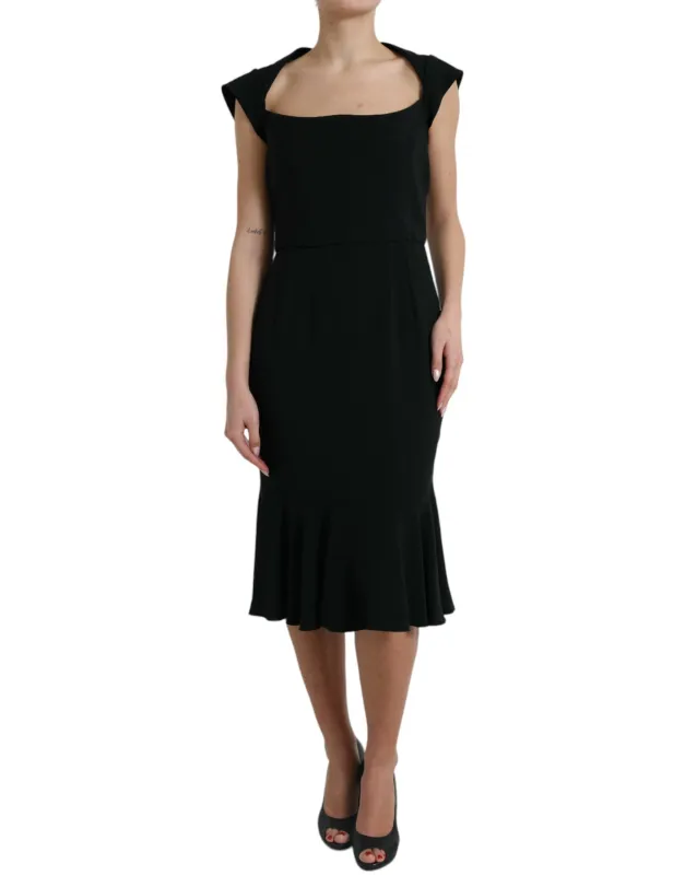 Black Cady Viscose Sleeveless Dress sold by Lord & Taylor